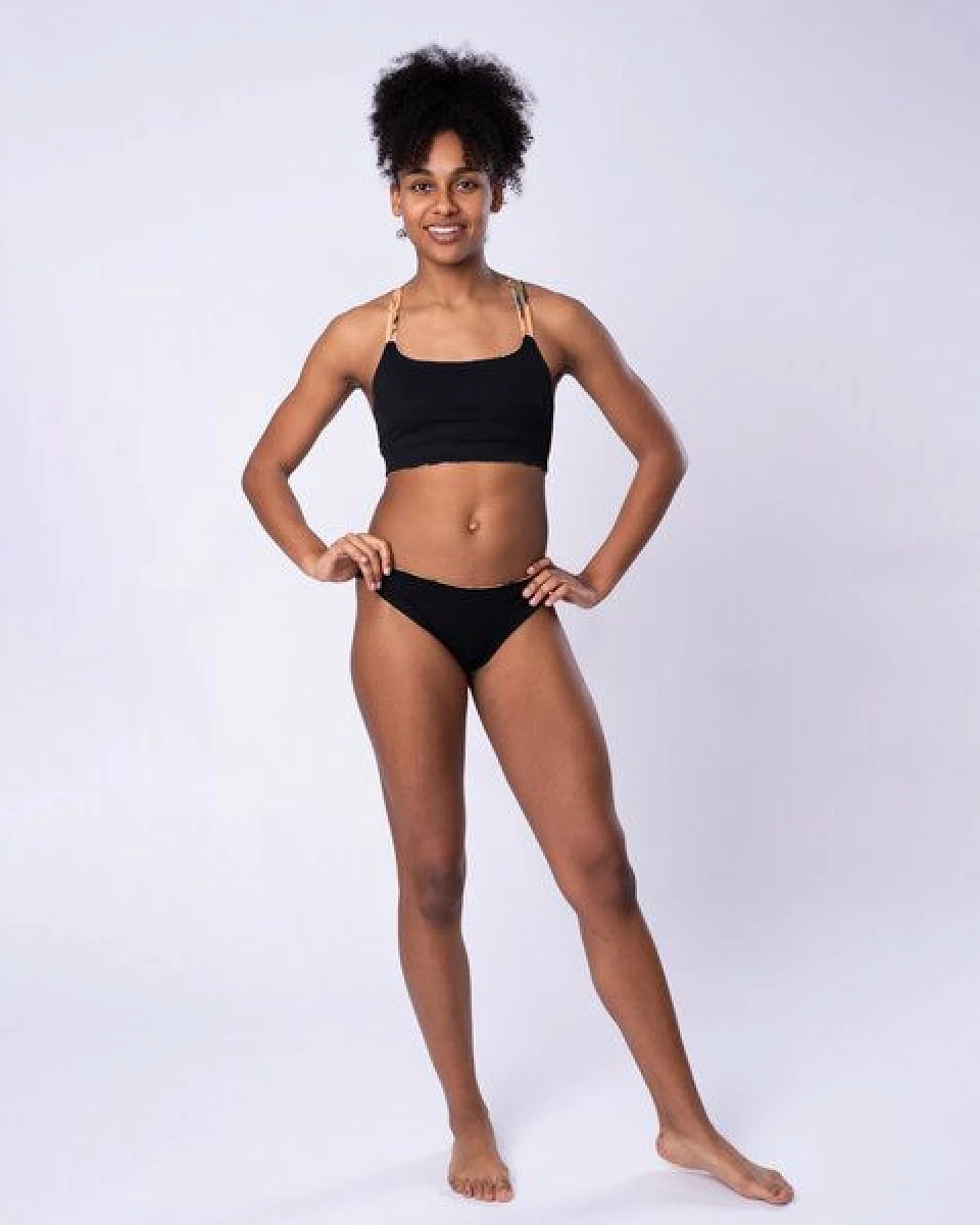 Flying Love Birds "Exotic Orange" - Bikini Hose zum Wenden - Schwarz – Ansicht 3