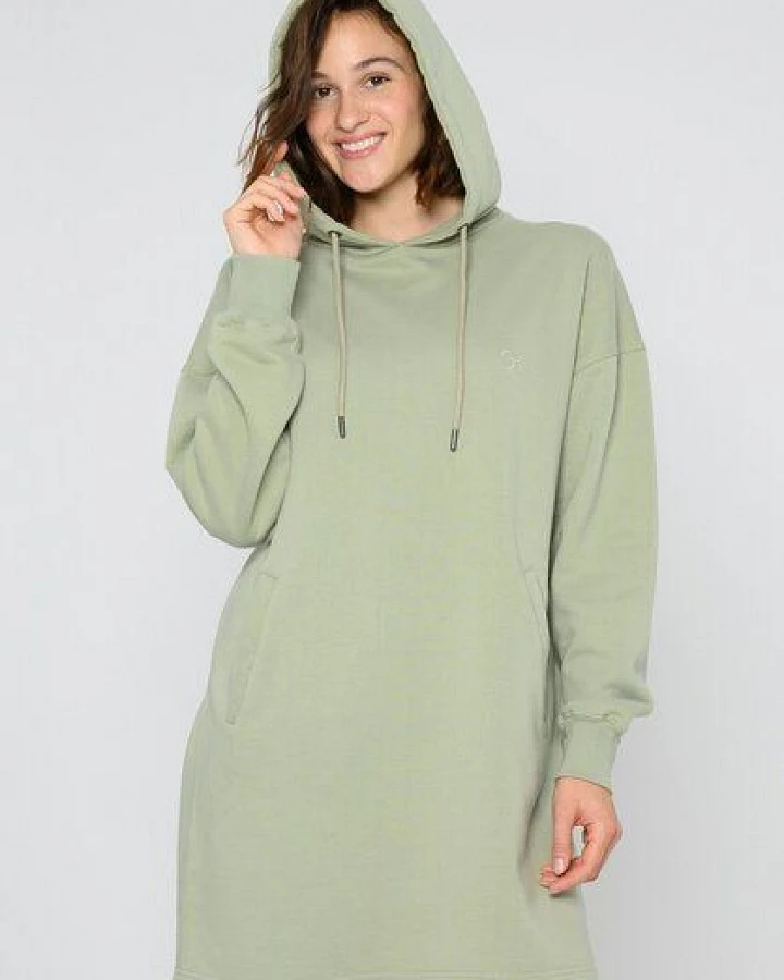 ThokkThokk Damen Hoodie-Kleid TT1047 aus Bio-Baumwolle