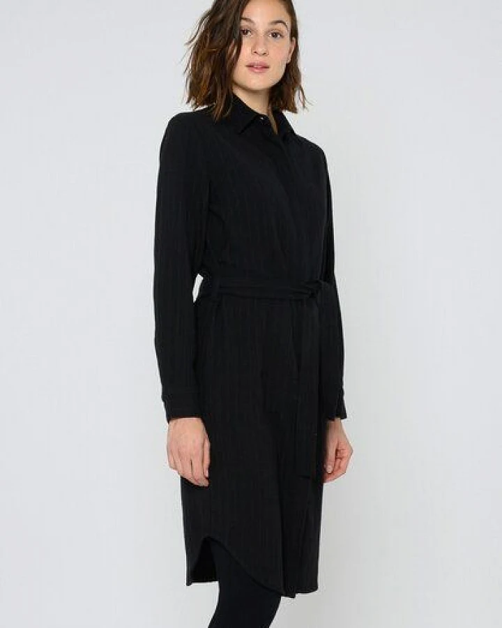 ThokkThokk Damen Hemdkleid TT83 Nadelstreifen aus Bio-Baumwolle