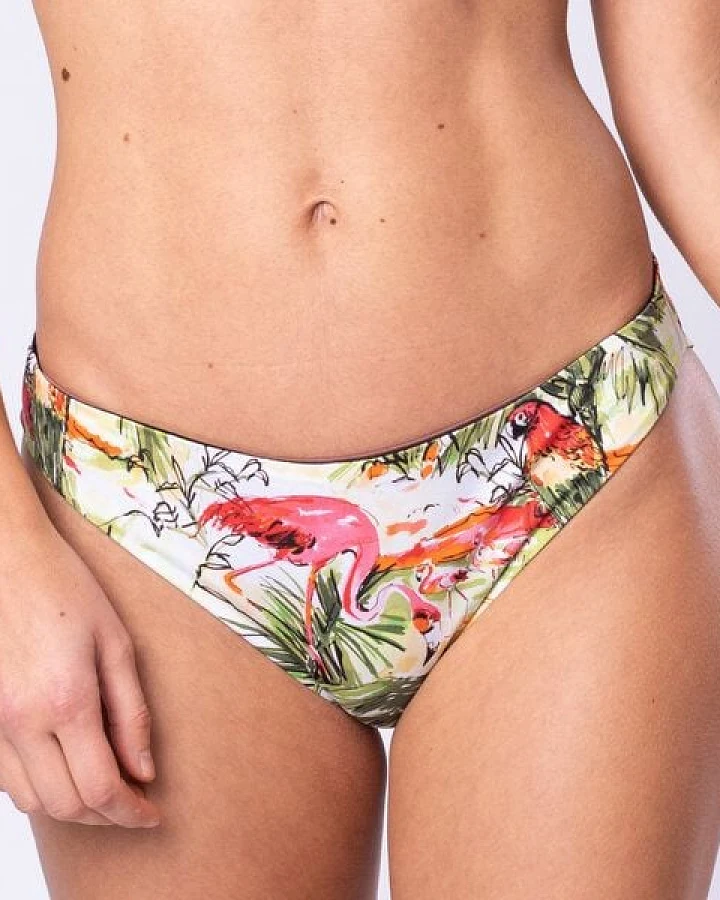 Flying Love Birds "Flamingo Bunt" - Bikini Hose Slim zum Wenden
