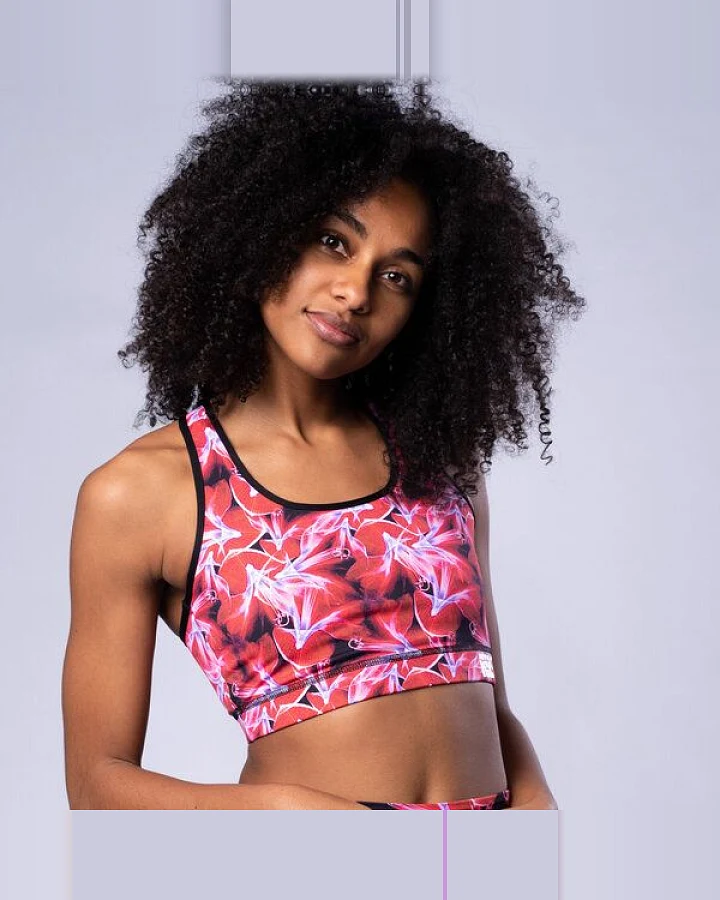 Flying Love Birds "Radiant Flower" - Racerback Bra