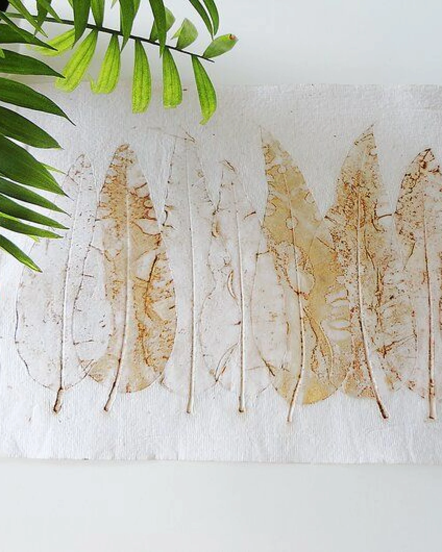 Sundara Tischsets "Imprint" aus handgeschöpftem Recycling Baumwollpapier, Natur – Ansicht 3