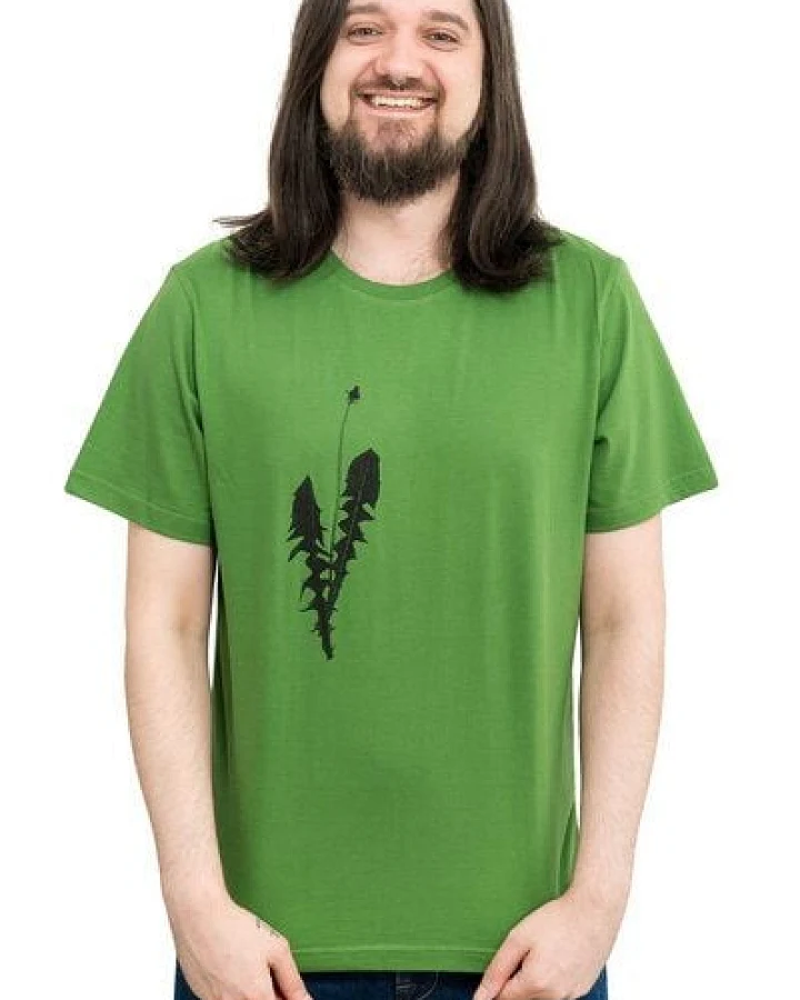 Hirschkind Fair-Trade-Männershirt "Löwenzahn" - Made in Kenia - grasgrün