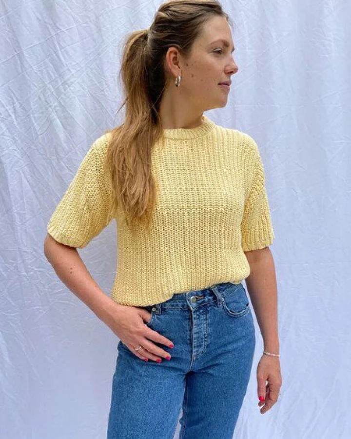 noemvri fashion label gelbes Strickoberteil - Betty -