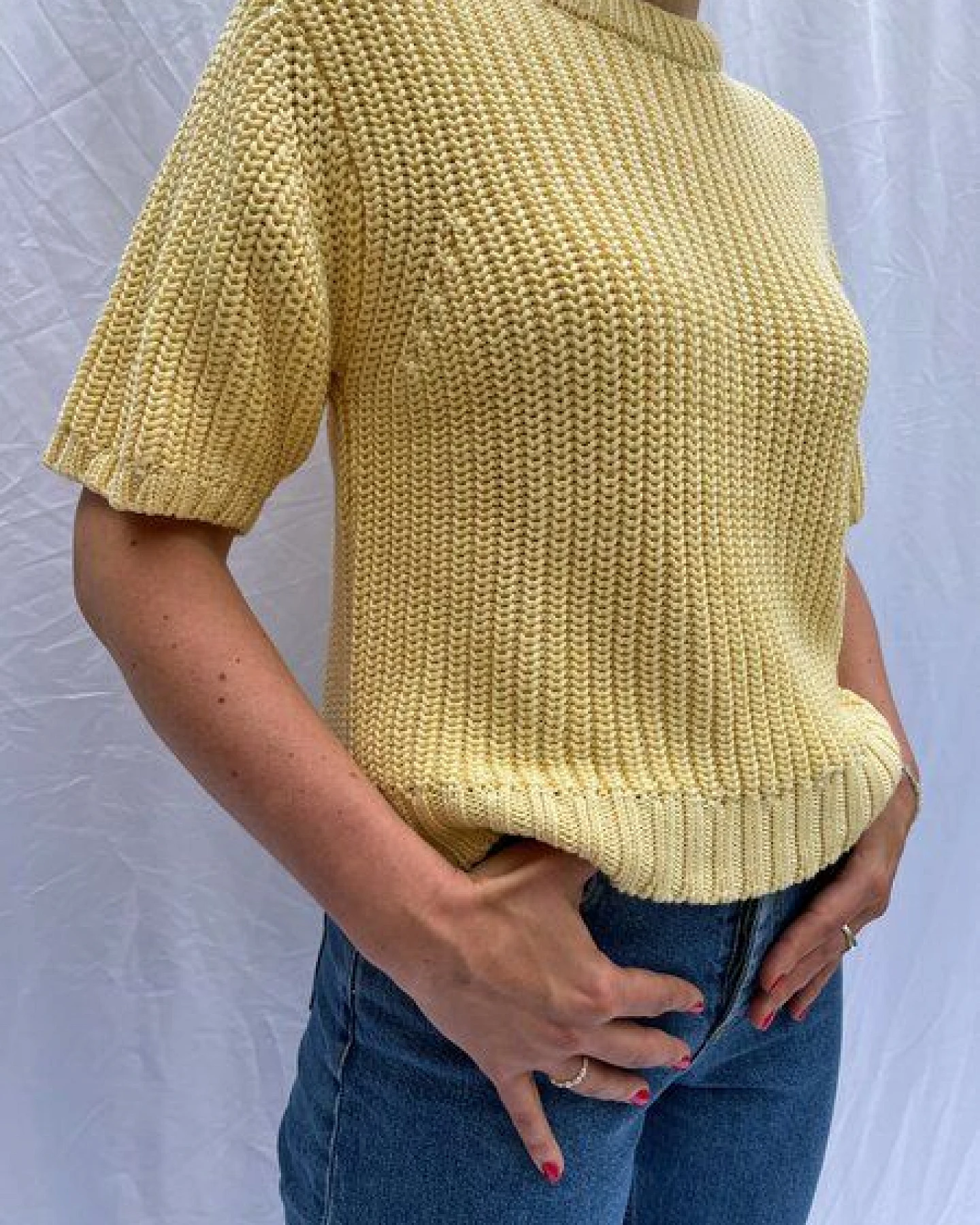 noemvri fashion label gelbes Strickoberteil - Betty - – Ansicht 2