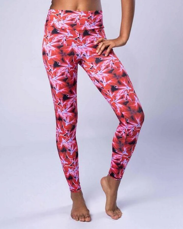 Flying Love Birds "Radiant Flower" Leggings