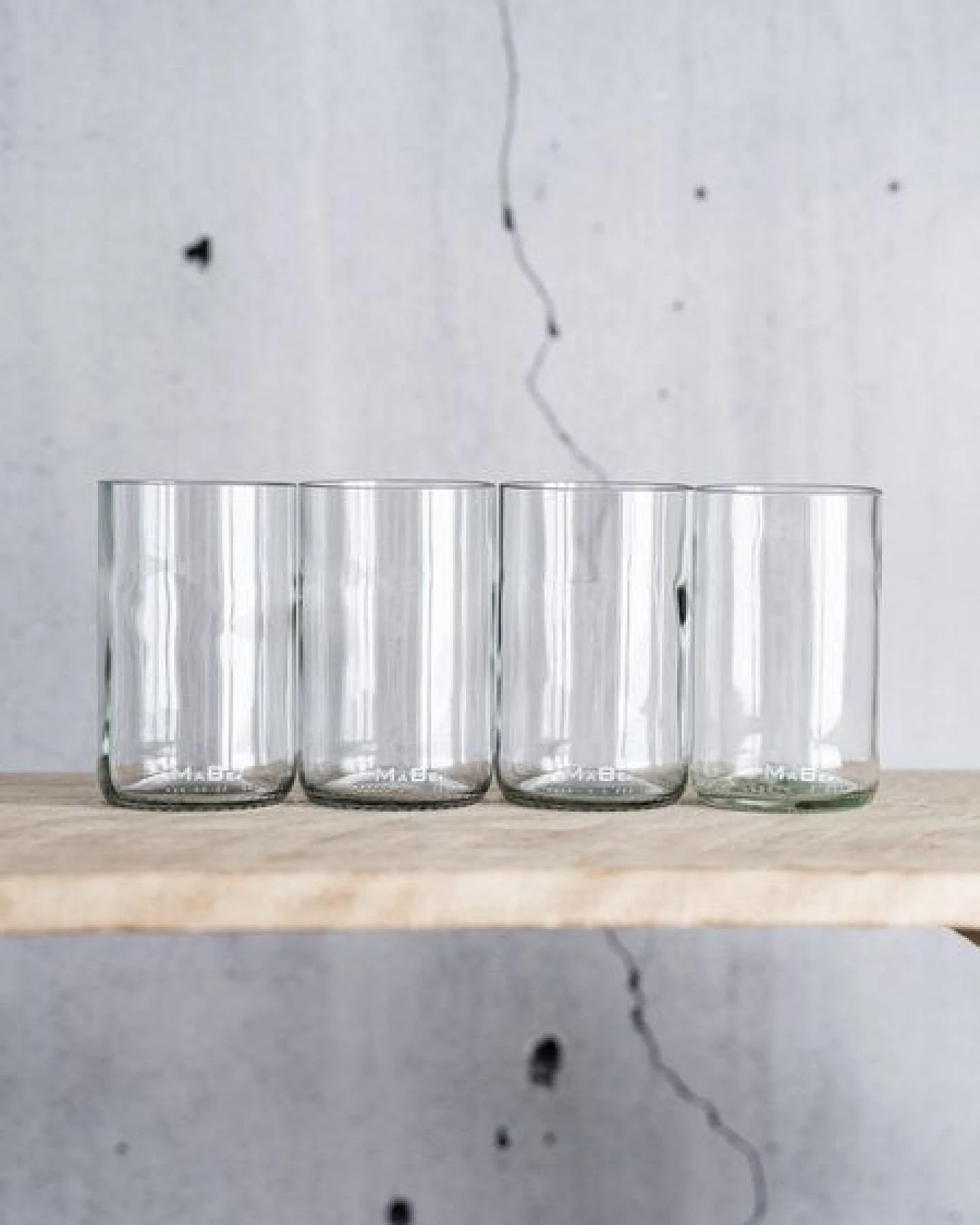 MaBe Glas 350ml - in Handarbeit gefertigt aus der Weinflasche - witzig & urban – Ansicht 3