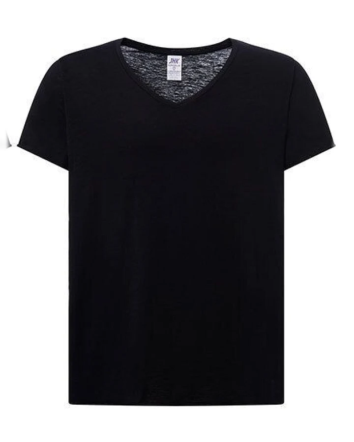 JHK Damen Slub T-Shirt Curvy Plus Size Bio Baumwolle