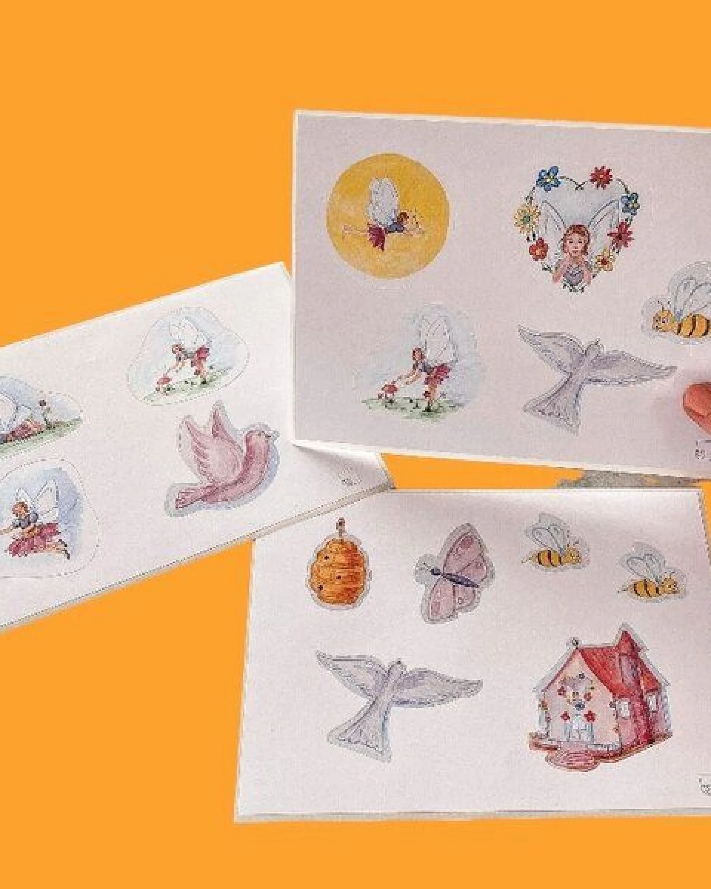 Fines Papeterie 3er Set Sticker * Din A5 Aufkleber-Bögen * unterschiedliche Sticker mit Feen-Motiv – Ansicht 3