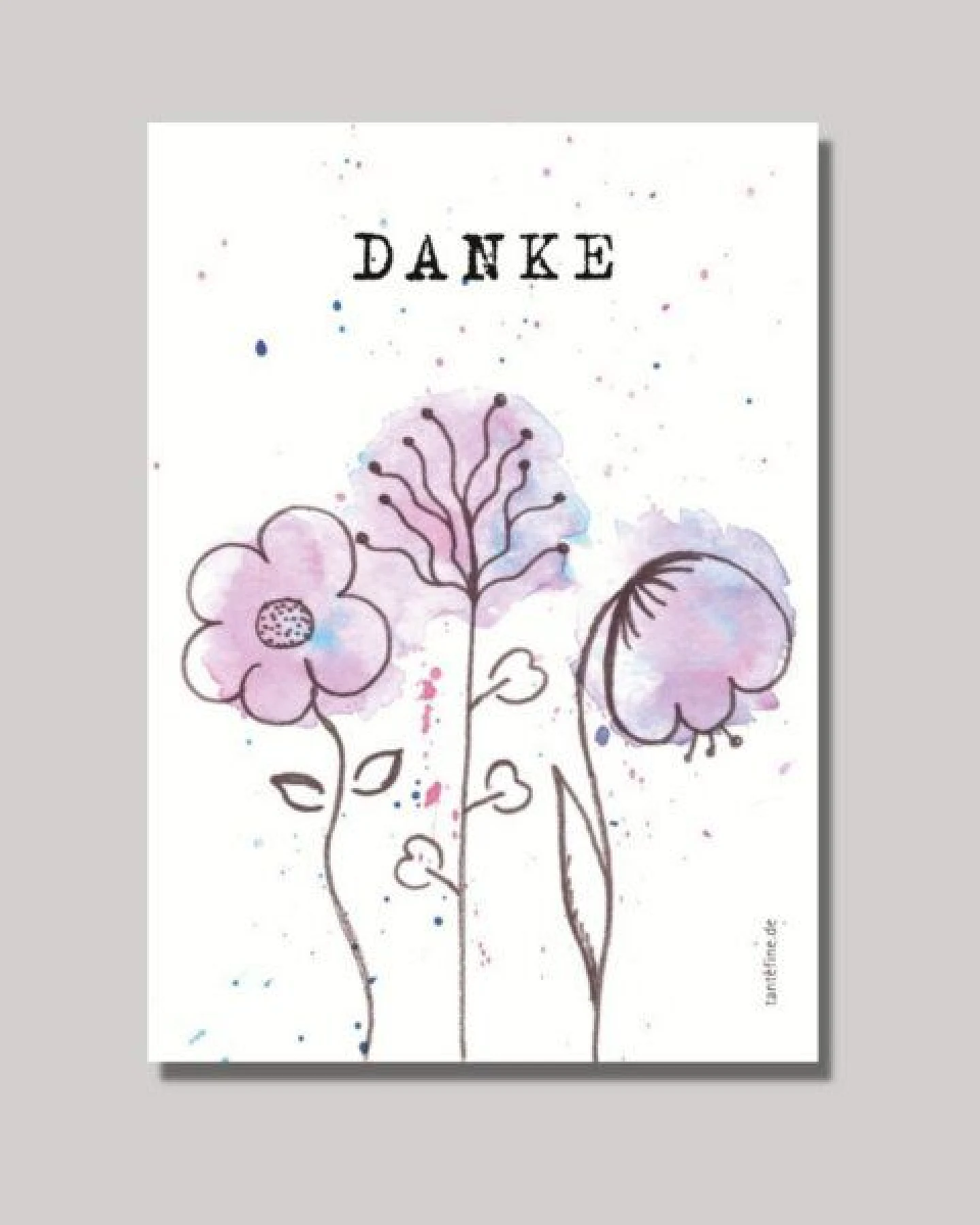 Fines Papeterie Postkarten Set mit Blumen und Blüten – Ansicht 2