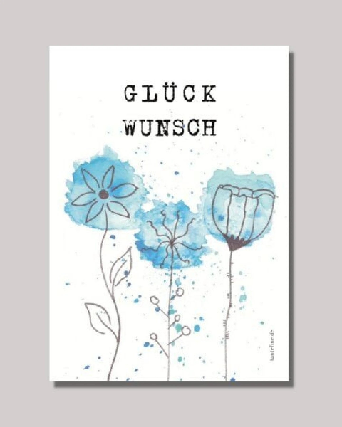 Fines Papeterie Postkarten Set mit Blumen und Blüten – Ansicht 3