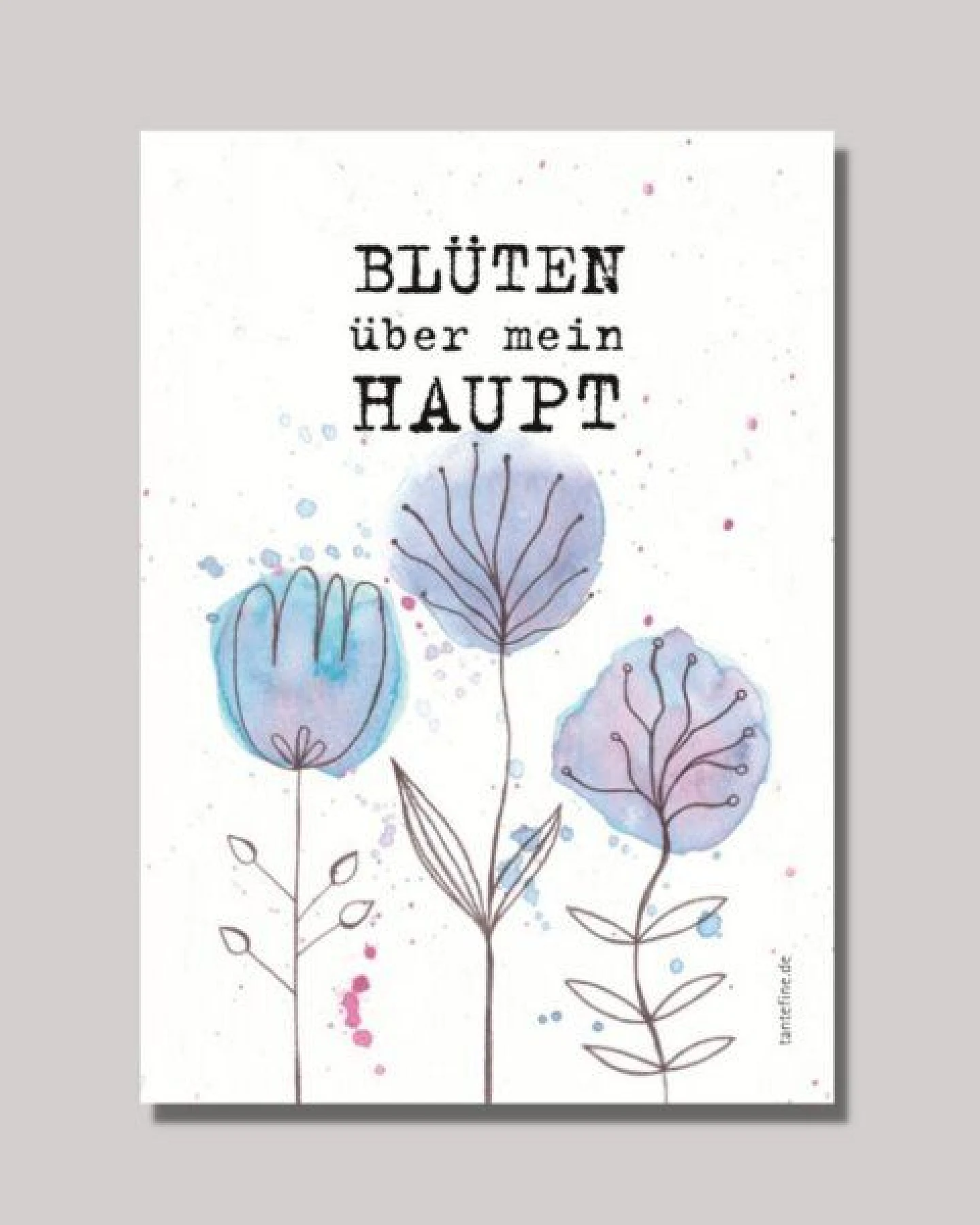 Fines Papeterie Postkarten Set mit Blumen und Blüten – Ansicht 4