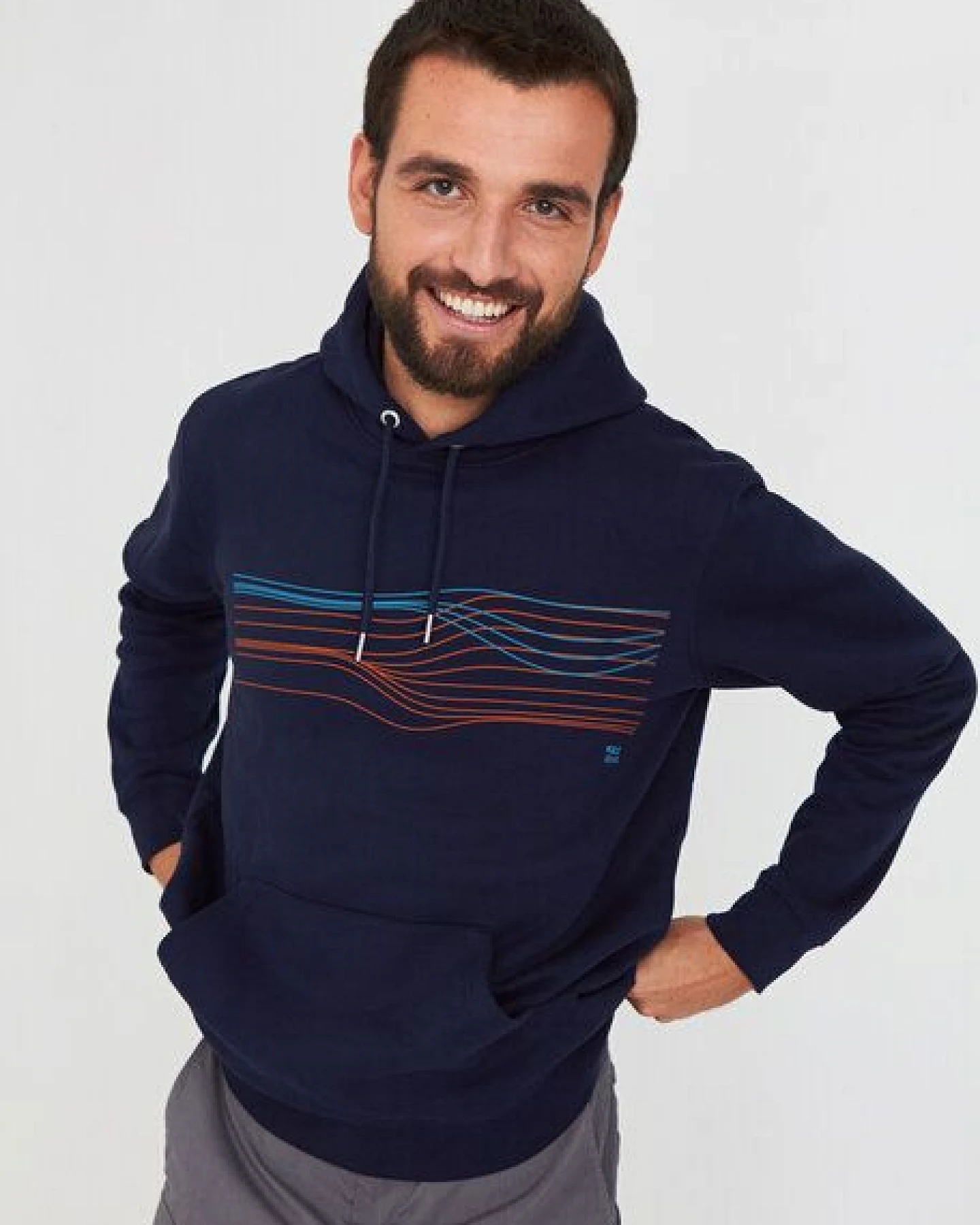 Kultgut Biofair & Upcycling - Supersoft Hoodie / SUNSET – Ansicht 3