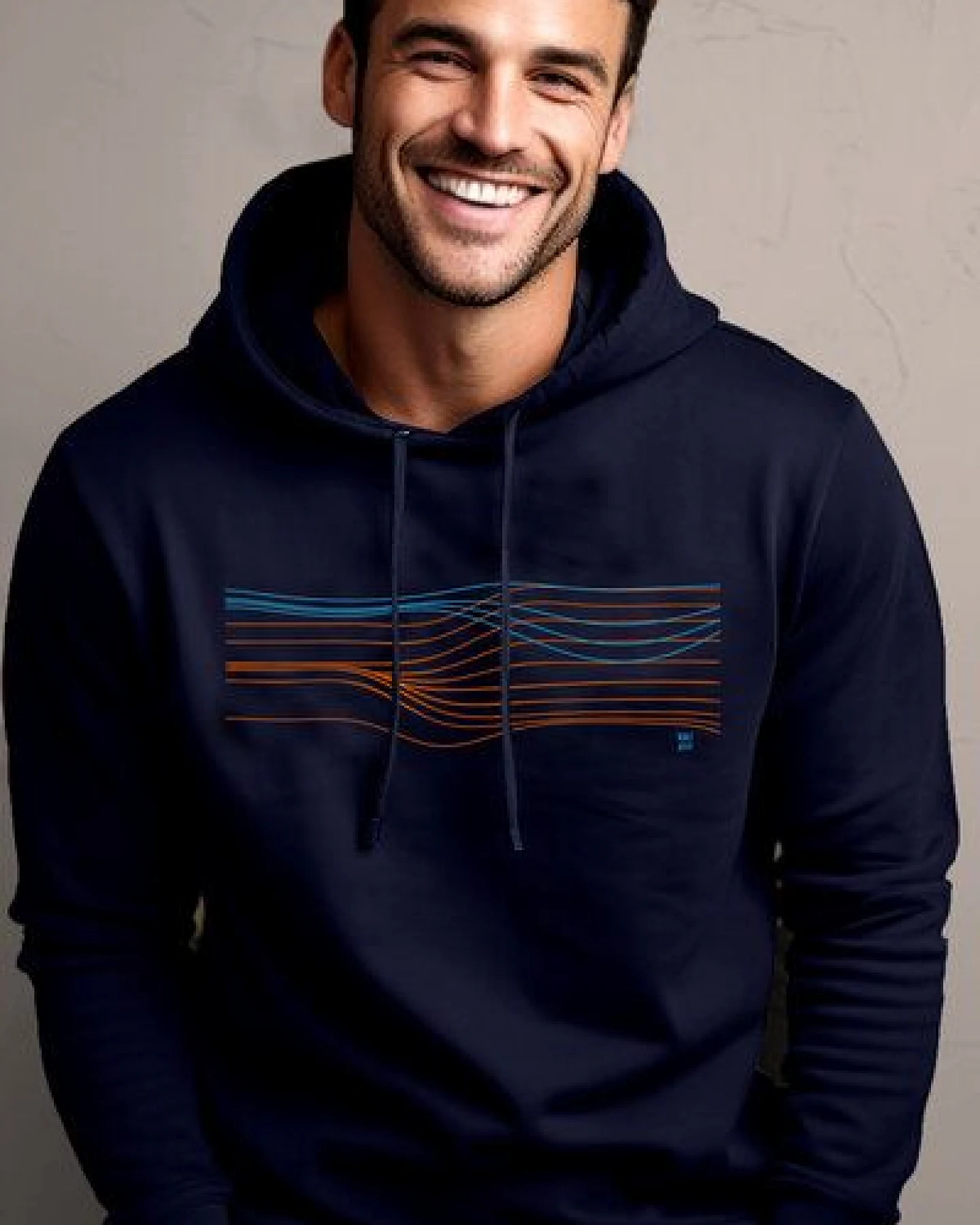 Kultgut Biofair & Upcycling - Supersoft Hoodie / SUNSET – Ansicht 2