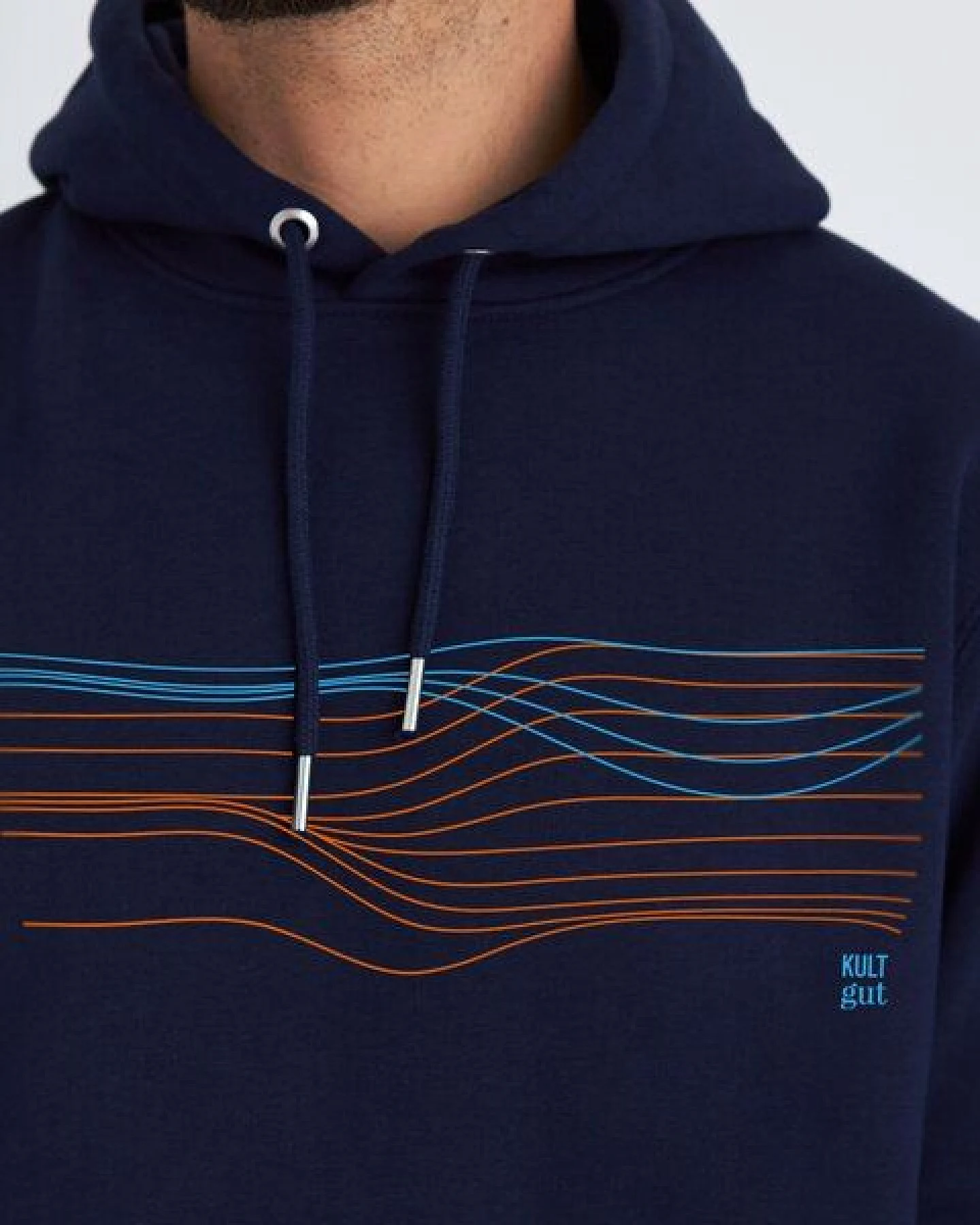 Kultgut Biofair & Upcycling - Supersoft Hoodie / SUNSET – Ansicht 2