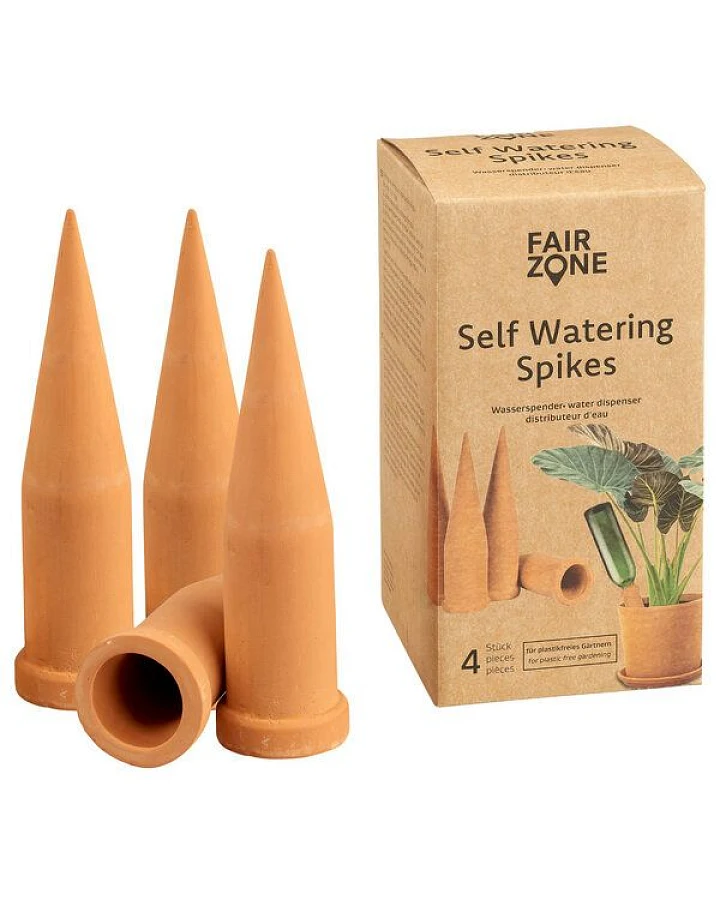 FAIR ZONE Self Watering Pots "Hydro Spikes" 4er Set Tonkegel
