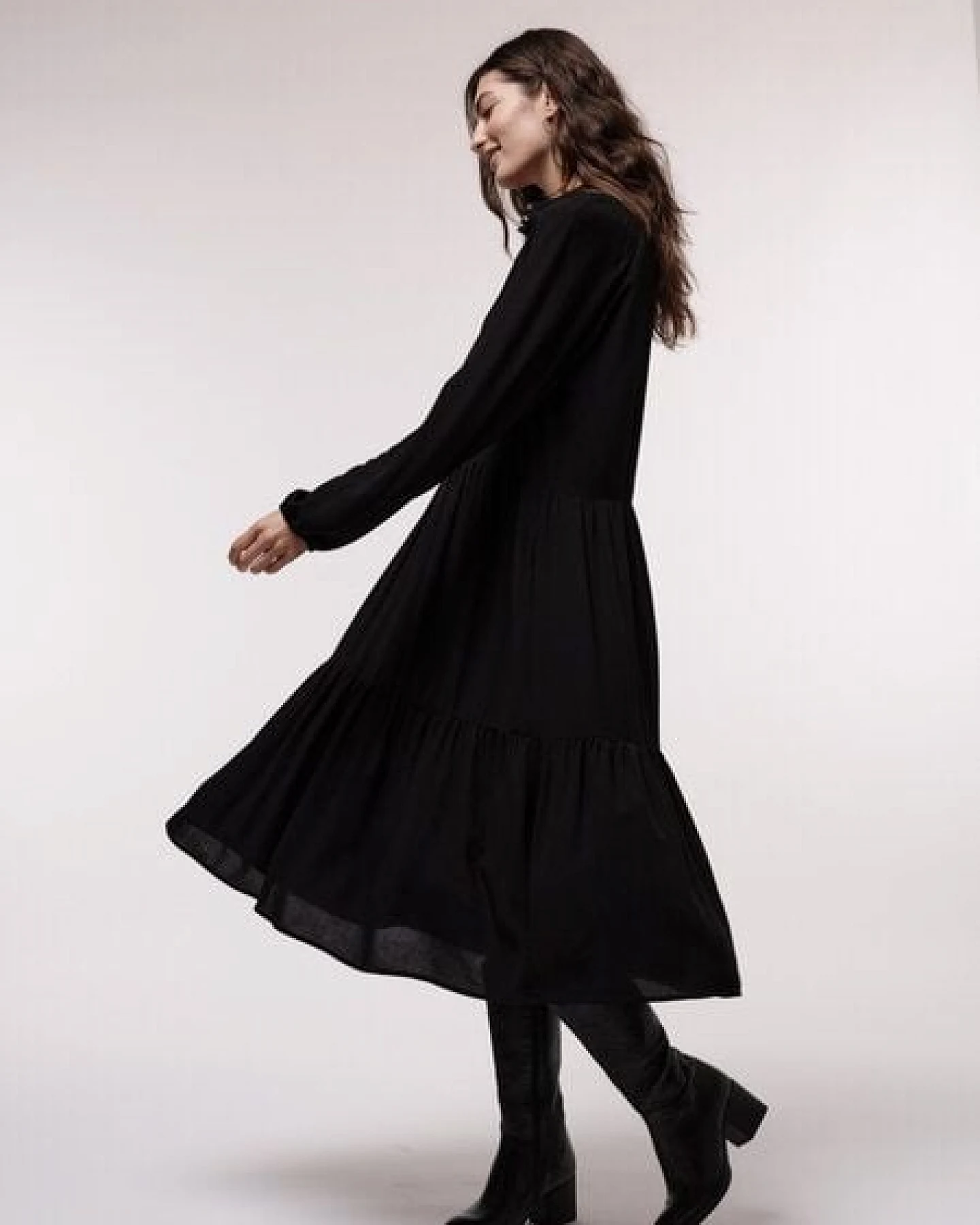 LANIUS Maxikleid aus LENZING ECOVERO – Ansicht 4