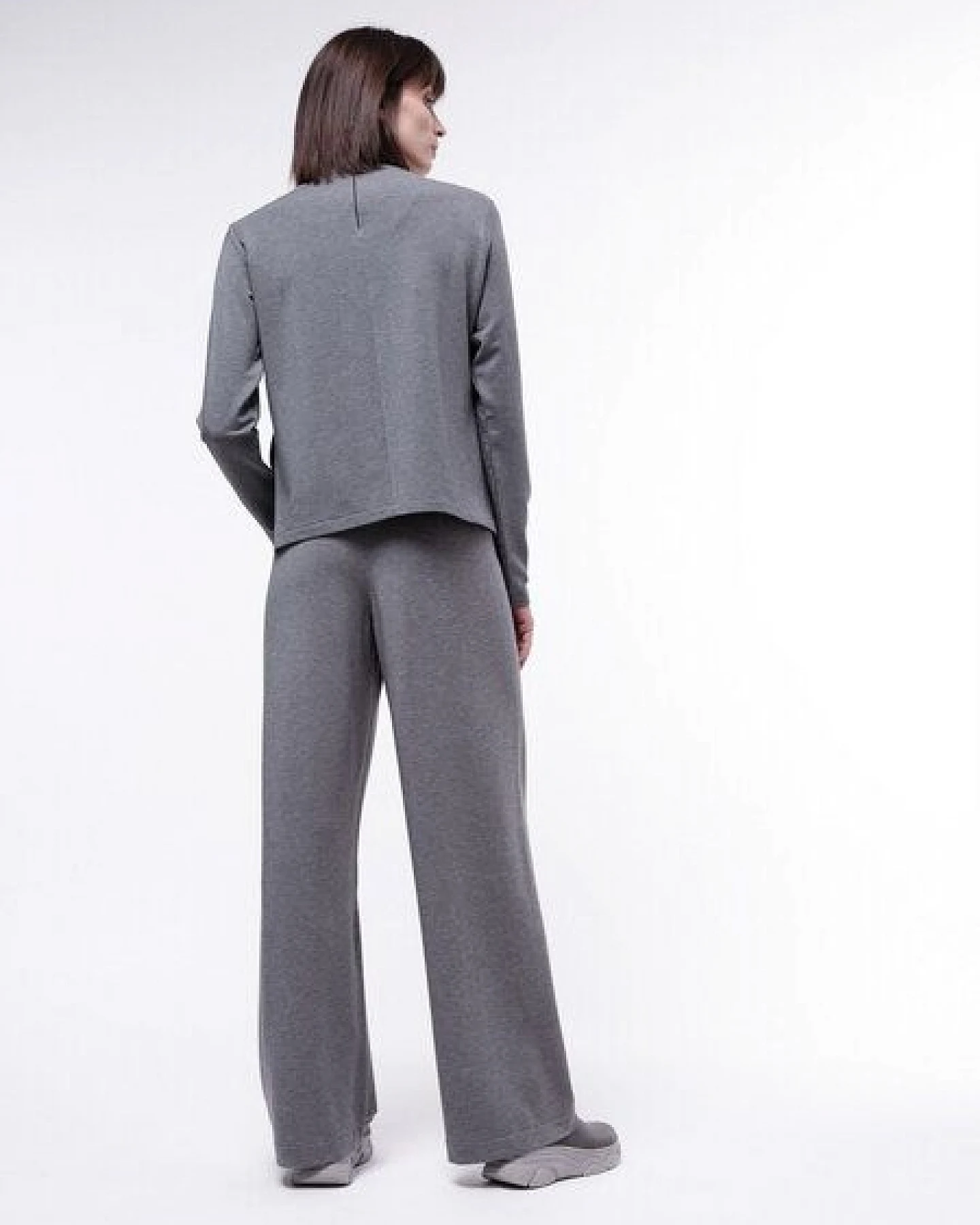 LANIUS Langarmshirt mit Stehkragen aus TENCEL Lyocell – Ansicht 3