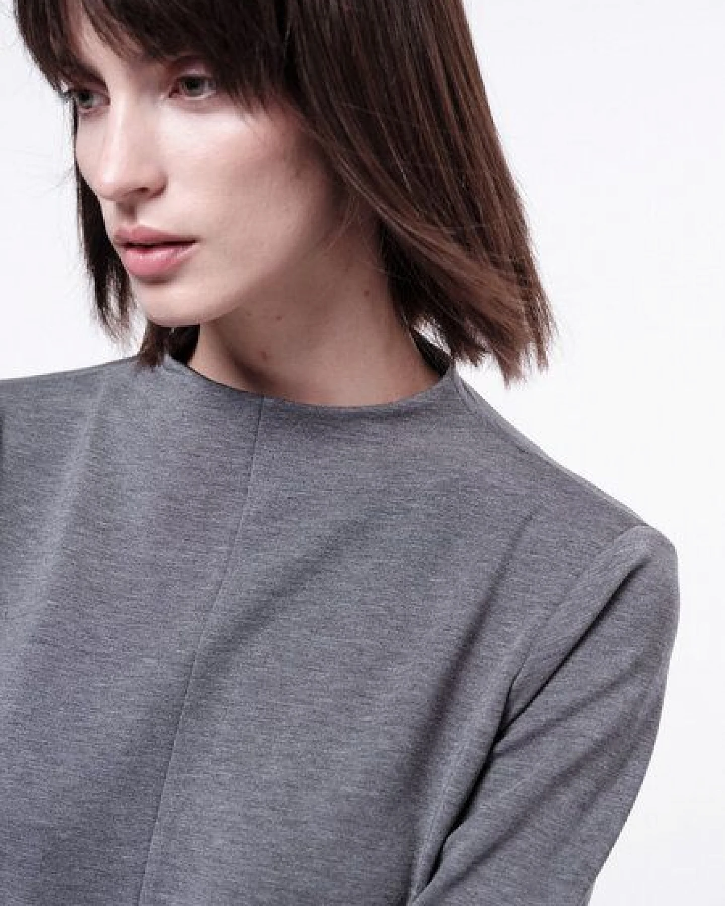 LANIUS Langarmshirt mit Stehkragen aus TENCEL Lyocell – Ansicht 4