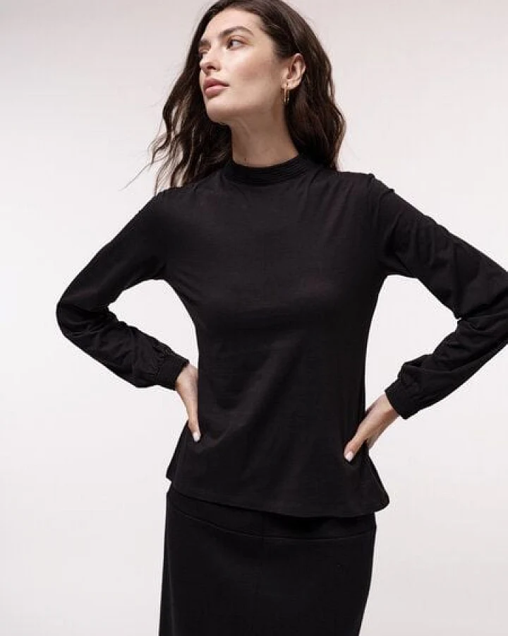 LANIUS Smock Kragenshirt aus Bio-Baumwolle
