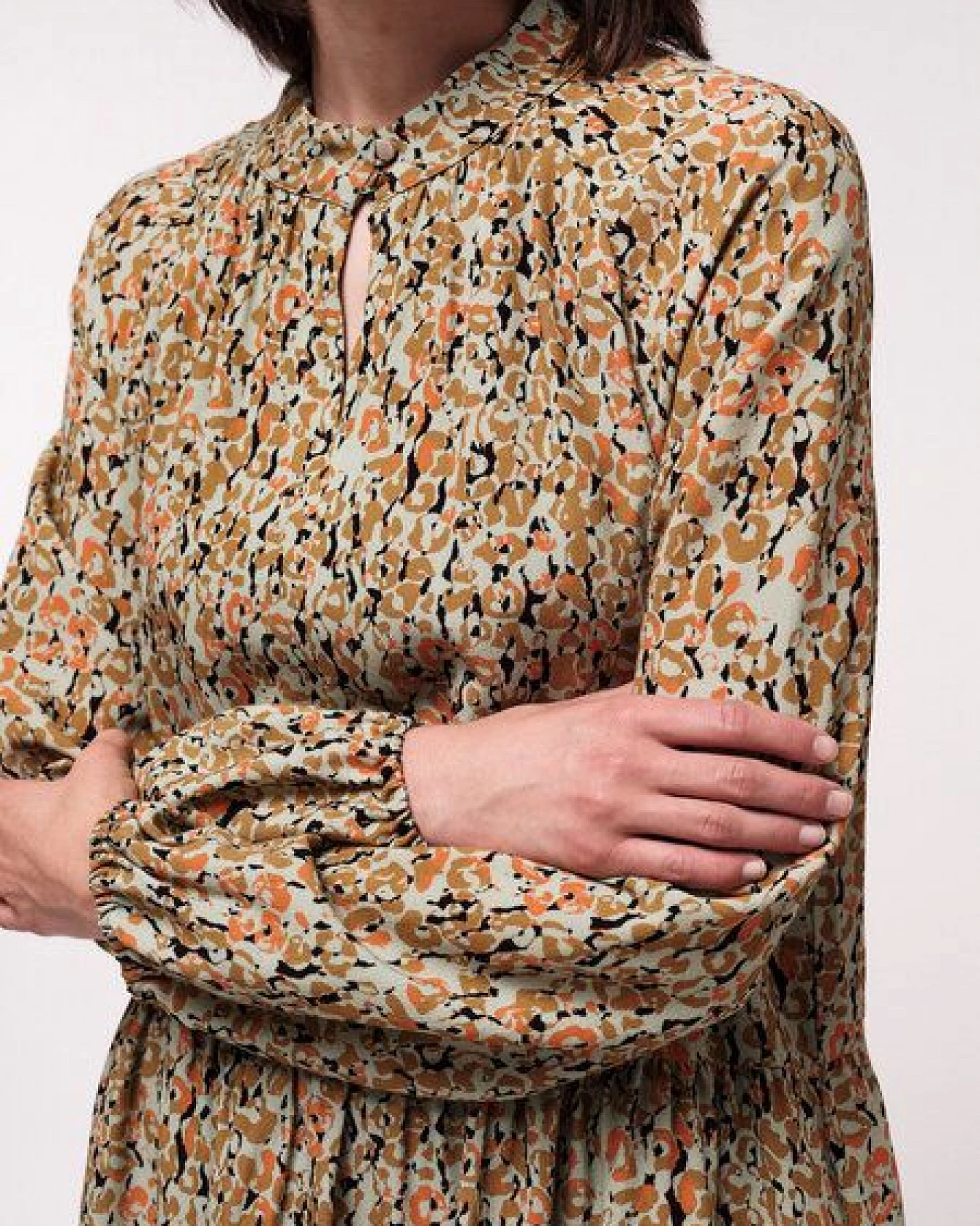 LANIUS Maxikleid Print Jungle aus LENZING ECOVERO – Ansicht 3