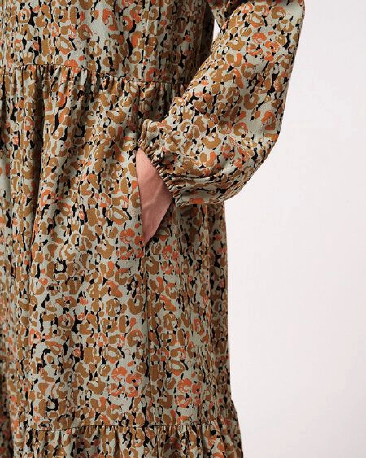 LANIUS Maxikleid Print Jungle aus LENZING ECOVERO – Ansicht 4
