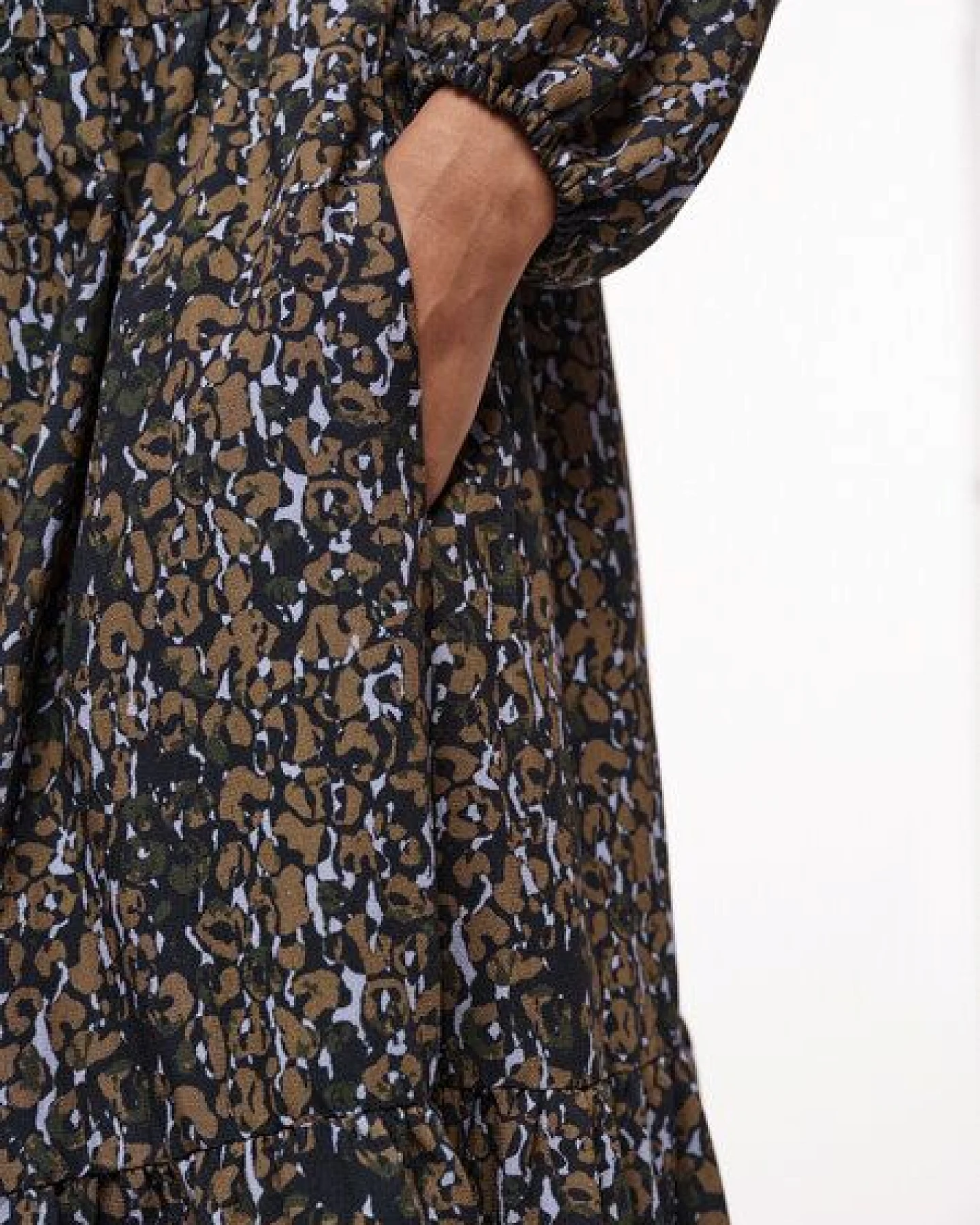 LANIUS Maxikleid Print Jungle aus LENZING ECOVERO – Ansicht 3