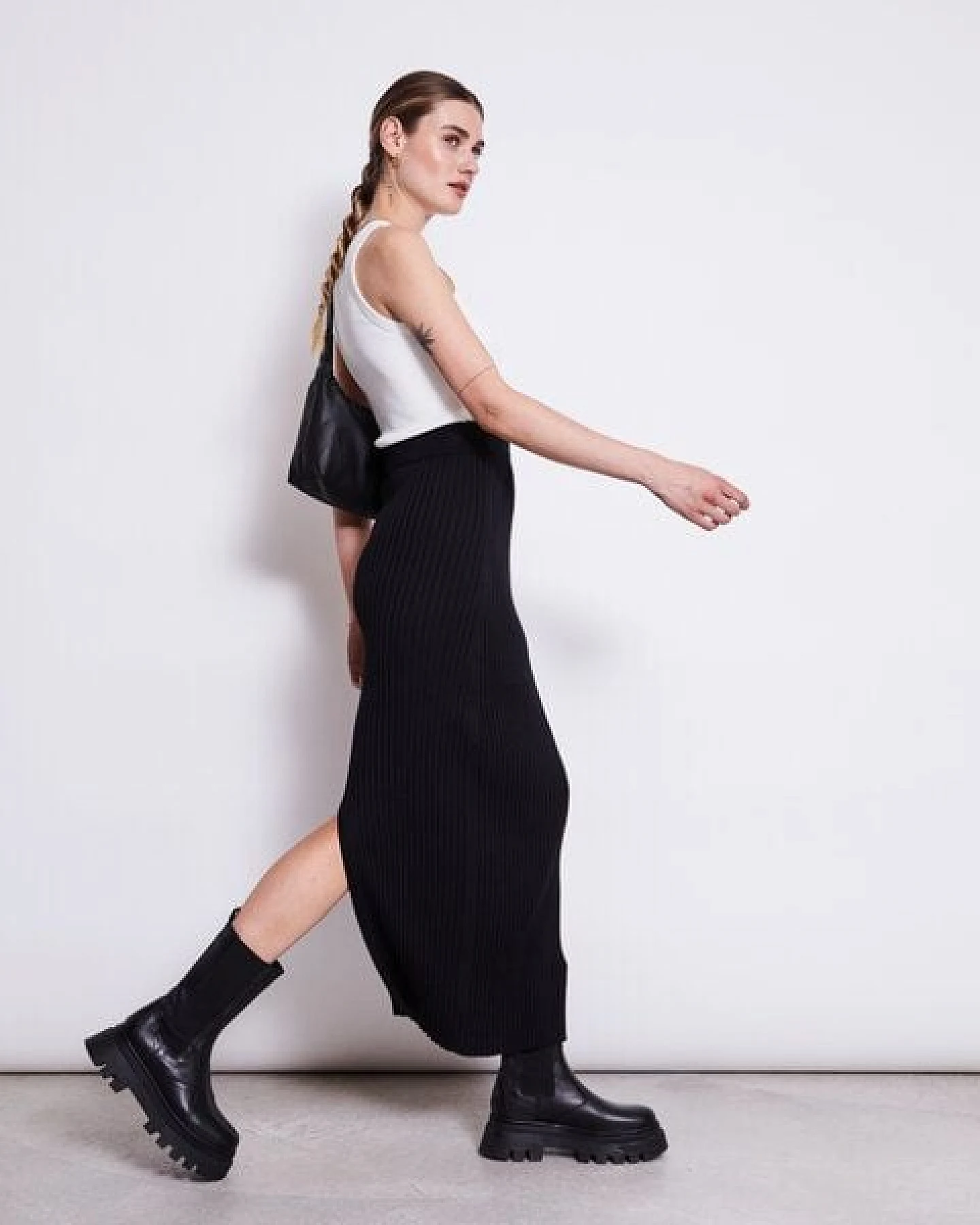JAN N JUNE Midi Baumwoll Strick Rock EBBA GOTS – Ansicht 3