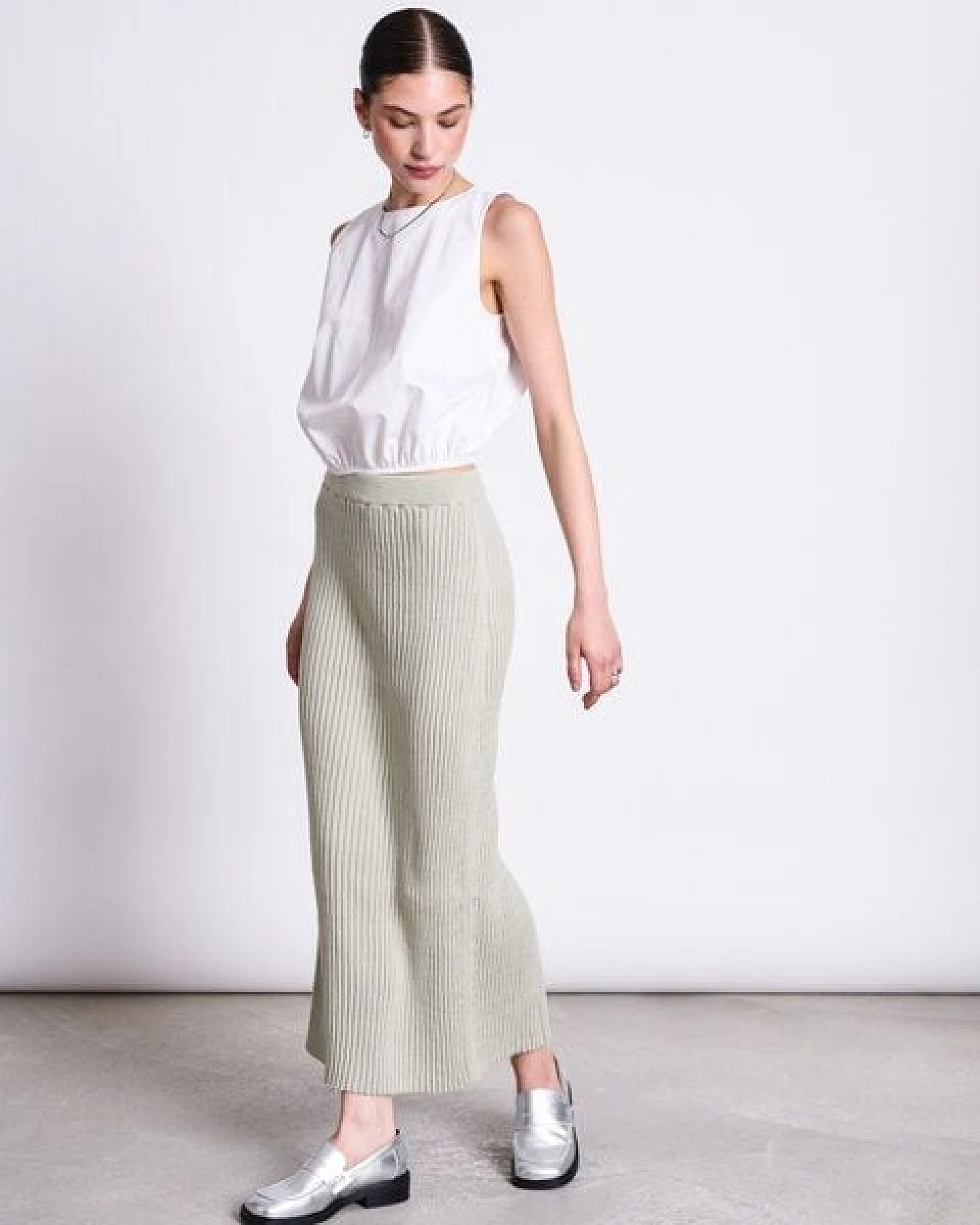 JAN N JUNE Midi Baumwoll Strick Rock EBBA GOTS – Ansicht 4