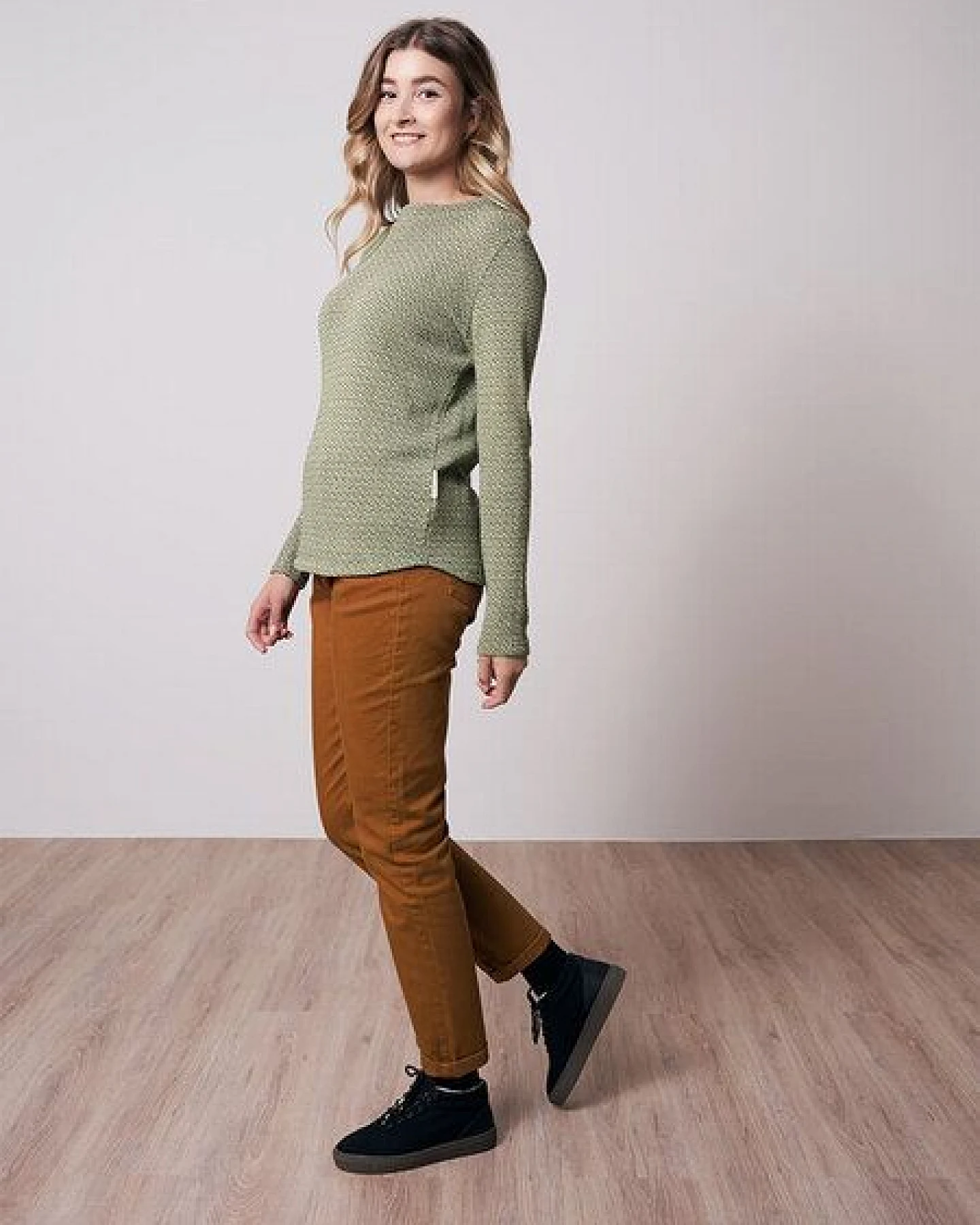 bleed Wormseeker Pullover Damen Oliv – Ansicht 4