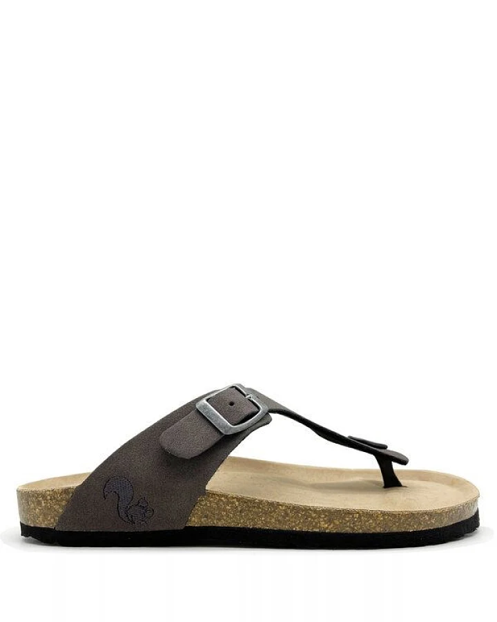 Vegane thies ® Eco Bio Thong Sandale aus rec. PET mit Kork-Tieffussbett MEN
