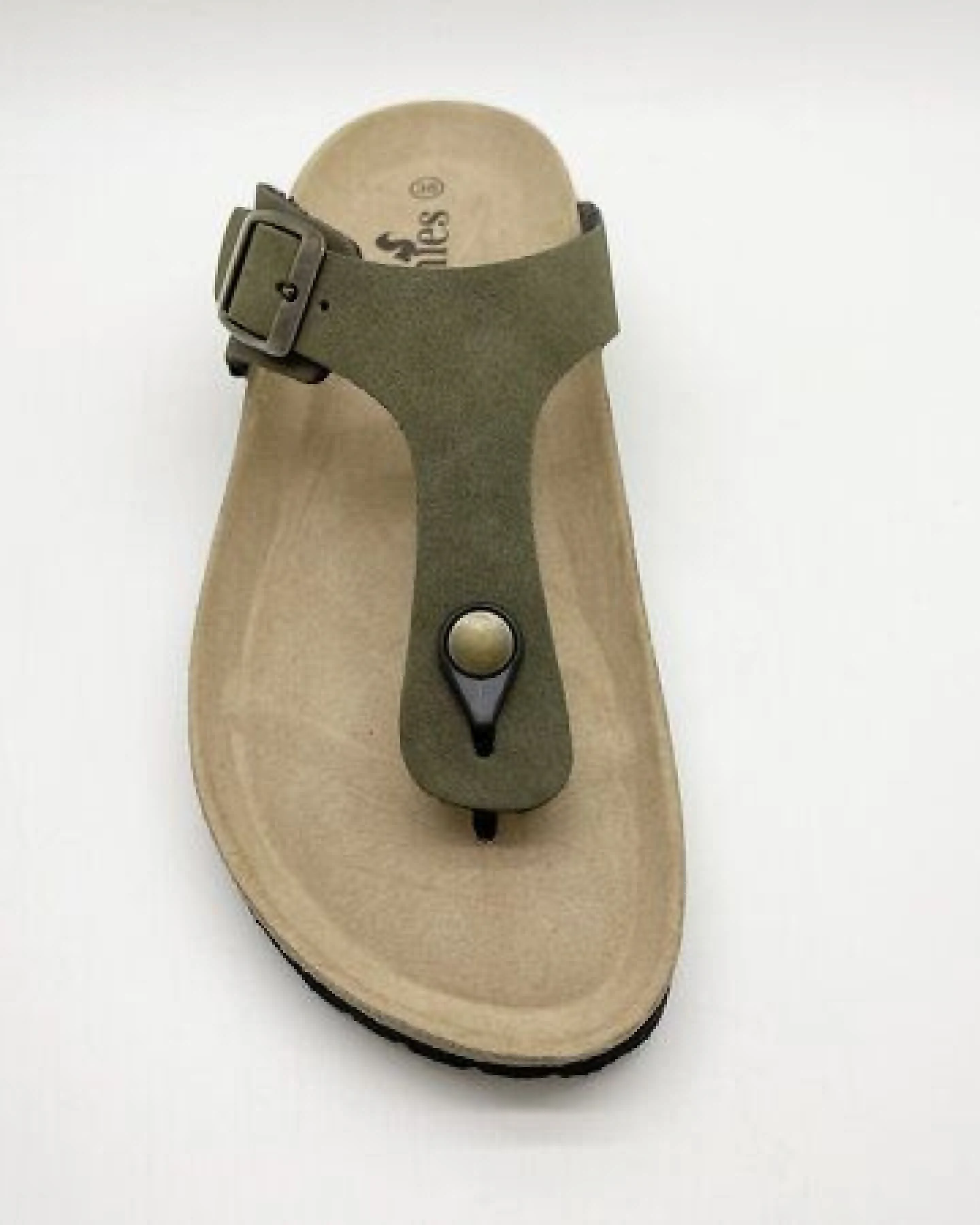 Vegane thies ® Eco Bio Thong Sandale aus rec. PET mit Kork-Tieffussbett MEN – Ansicht 4