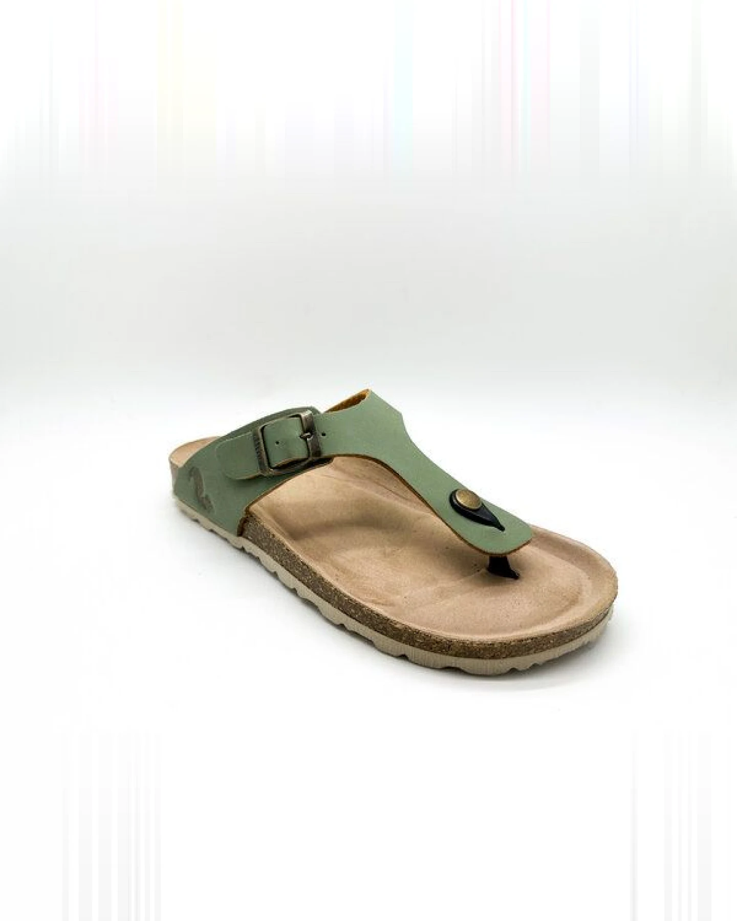 Vegane thies ® Eco Bio Thong Sandale aus rec. PET mit Kork-Tieffussbett MEN – Ansicht 2