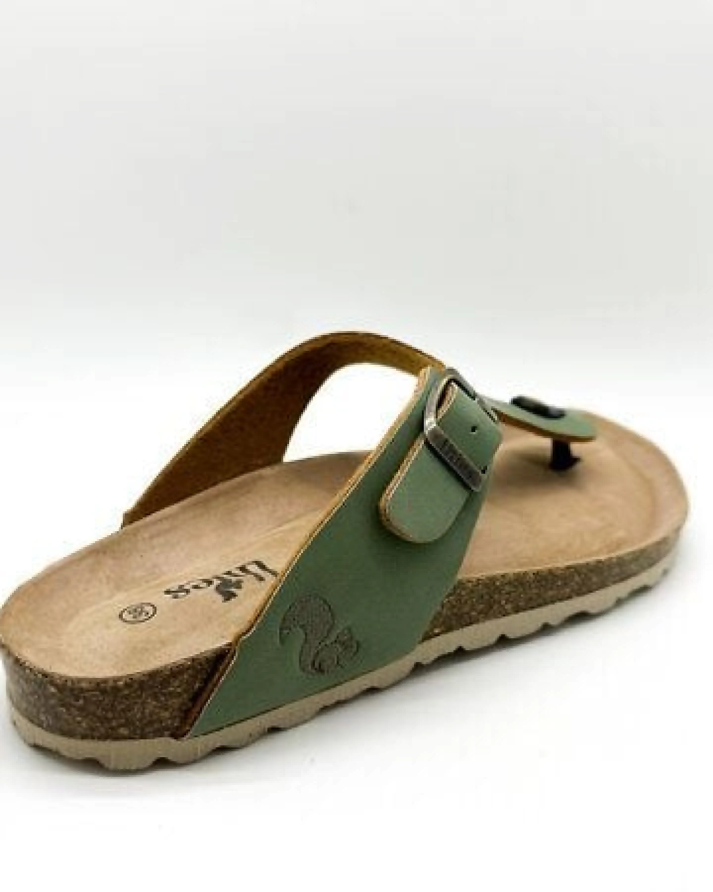 Vegane thies ® Eco Bio Thong Sandale aus rec. PET mit Kork-Tieffussbett MEN – Ansicht 4