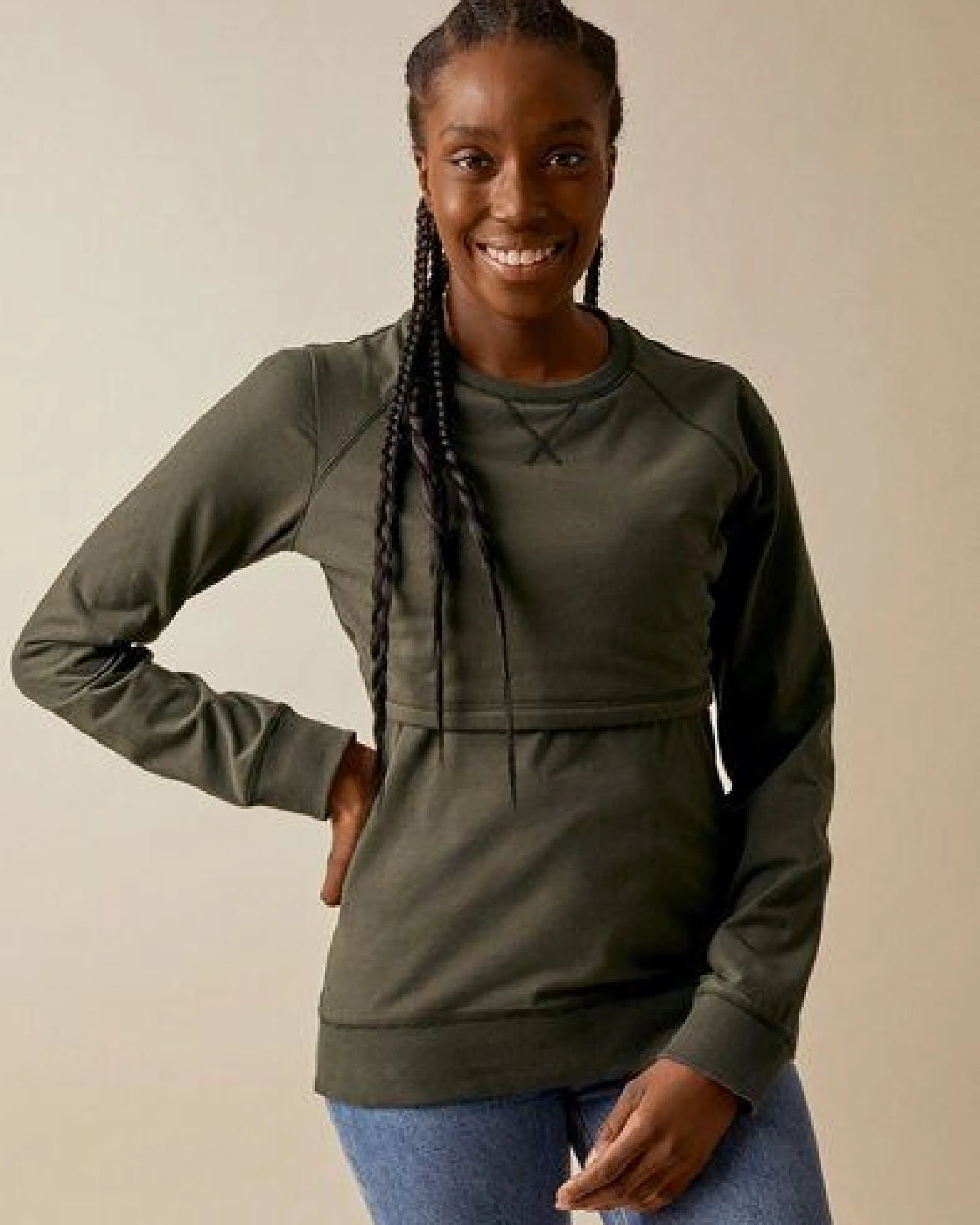 Umstands- und Stillpullover B. warmer Sweatshirt von boob – Ansicht 2