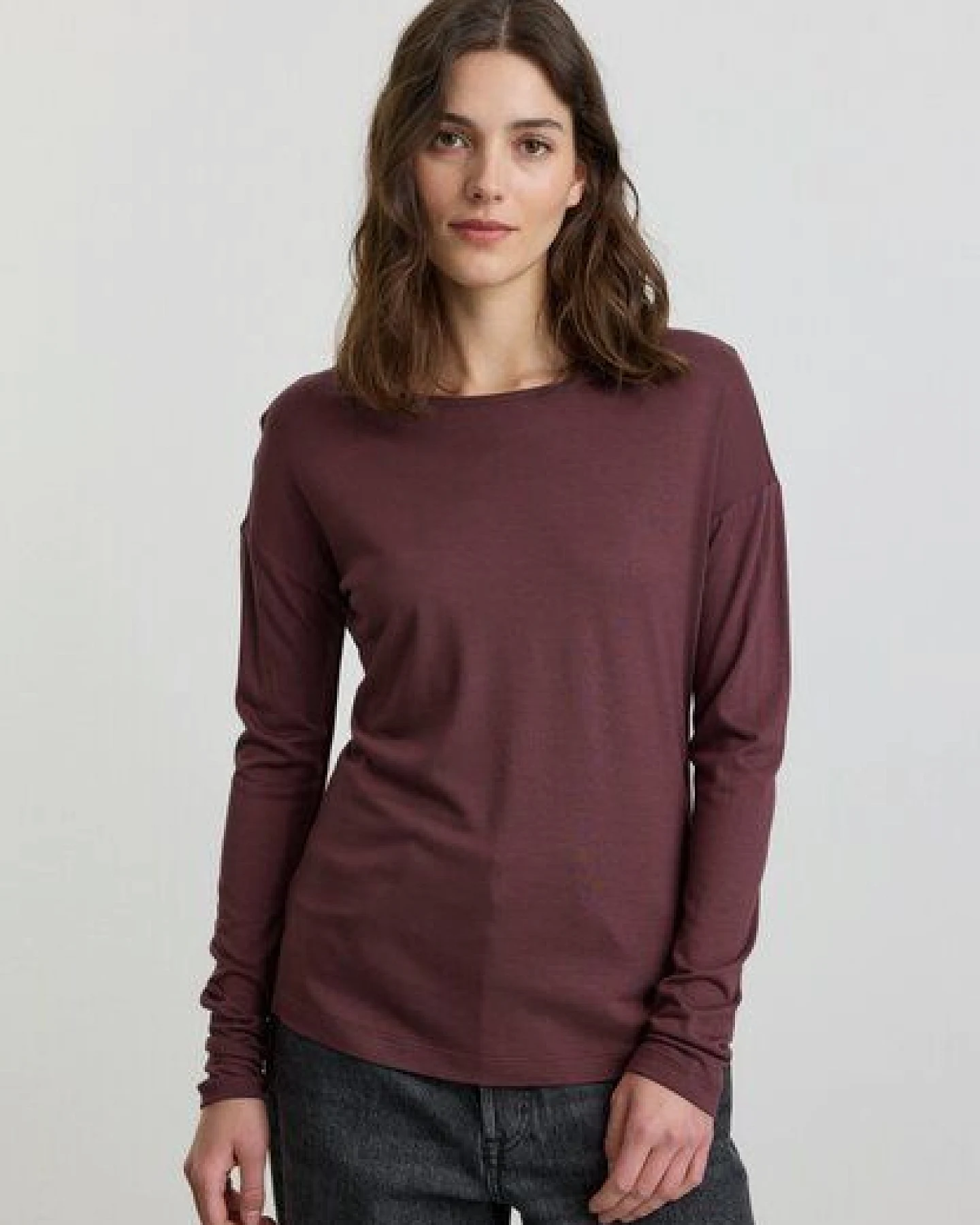 Damen Longsleeve aus LENZING ECOVERO Viskose - FUCHSIA - recolution – Ansicht 2