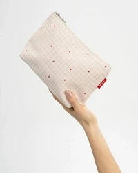 Greige / Candy Grid Print