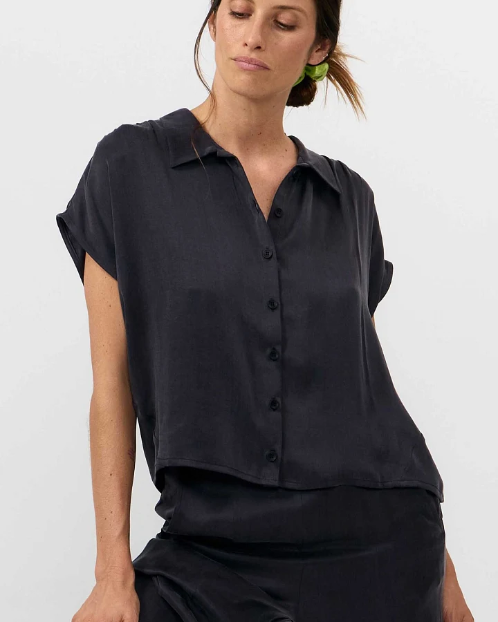 SUITE13LAB Damen vegan Shirt Sur Dunkelgrau