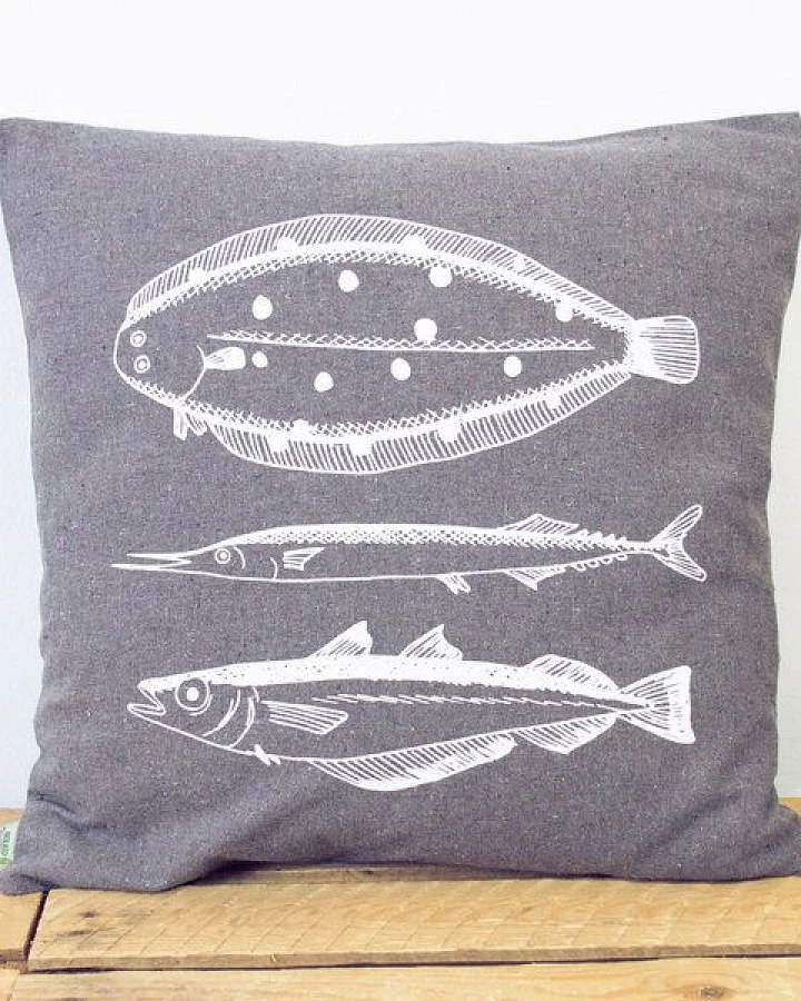 Bow & Hummingbird Kissenbezug Fische