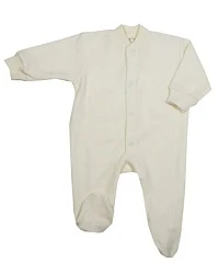 Produktseite: Cosilana Baby Frottee Schlafanzug 1-tlg mit Fuss kbT-Schurwolle