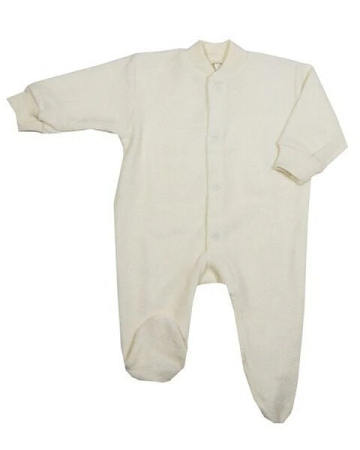 Cosilana Baby Schlafanzug 1-tlg mit Fuss Woll-Frottee