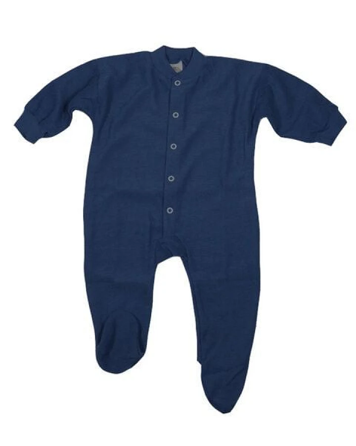 Cosilana Baby Schlafanzug 1-tlg mit Fuss Woll-Frottee