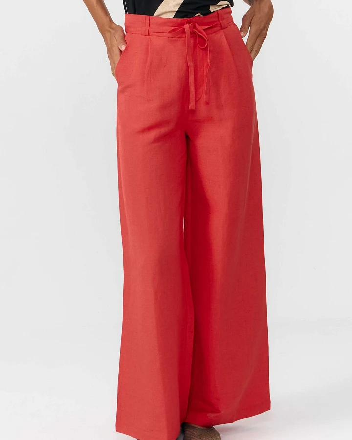 SUITE13LAB Damen vegan Hose Ramala Rot