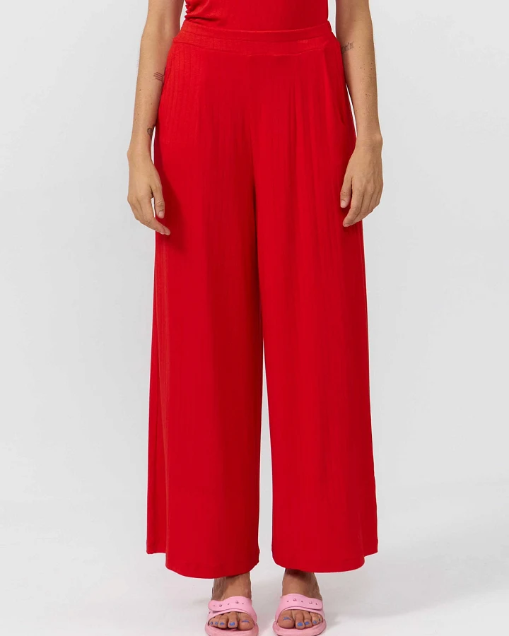 SUITE13LAB Damen vegan Hose Yala Rot