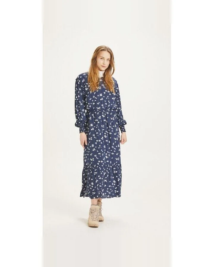 KnowledgeCotton Apparel Maxikleid Fleur mit Blumenmuster aus Lenzing EcoVero