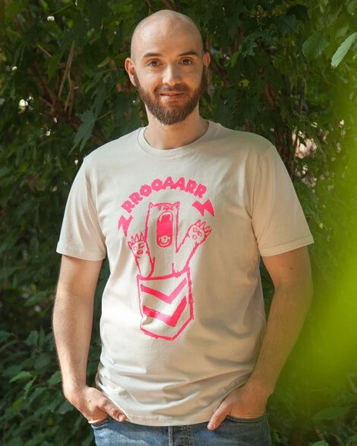 päfjes Bärta Brüllbärin - Fair Wear Männer Bio T-Shirt - Natur