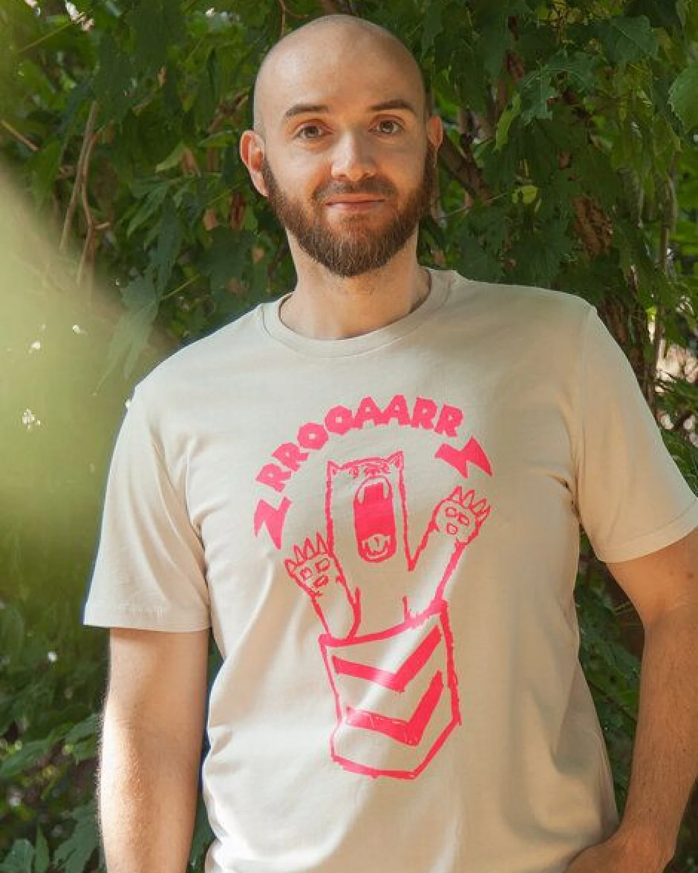 päfjes Bärta Brüllbärin - Fair Wear Männer Bio T-Shirt - Natur – Ansicht 2