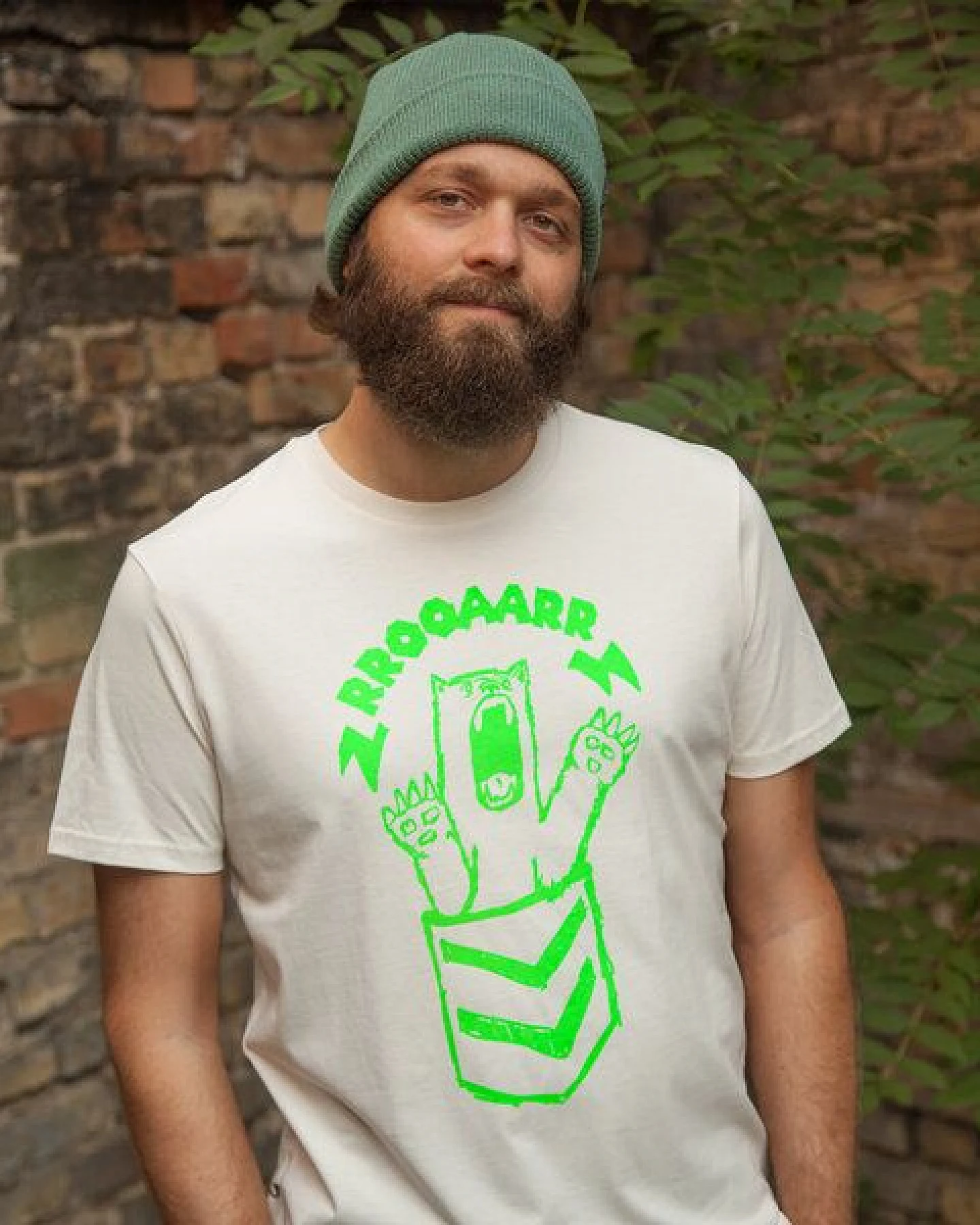 päfjes Bärta Brüllbärin - Fair Wear Männer Bio T-Shirt - Natur – Ansicht 2