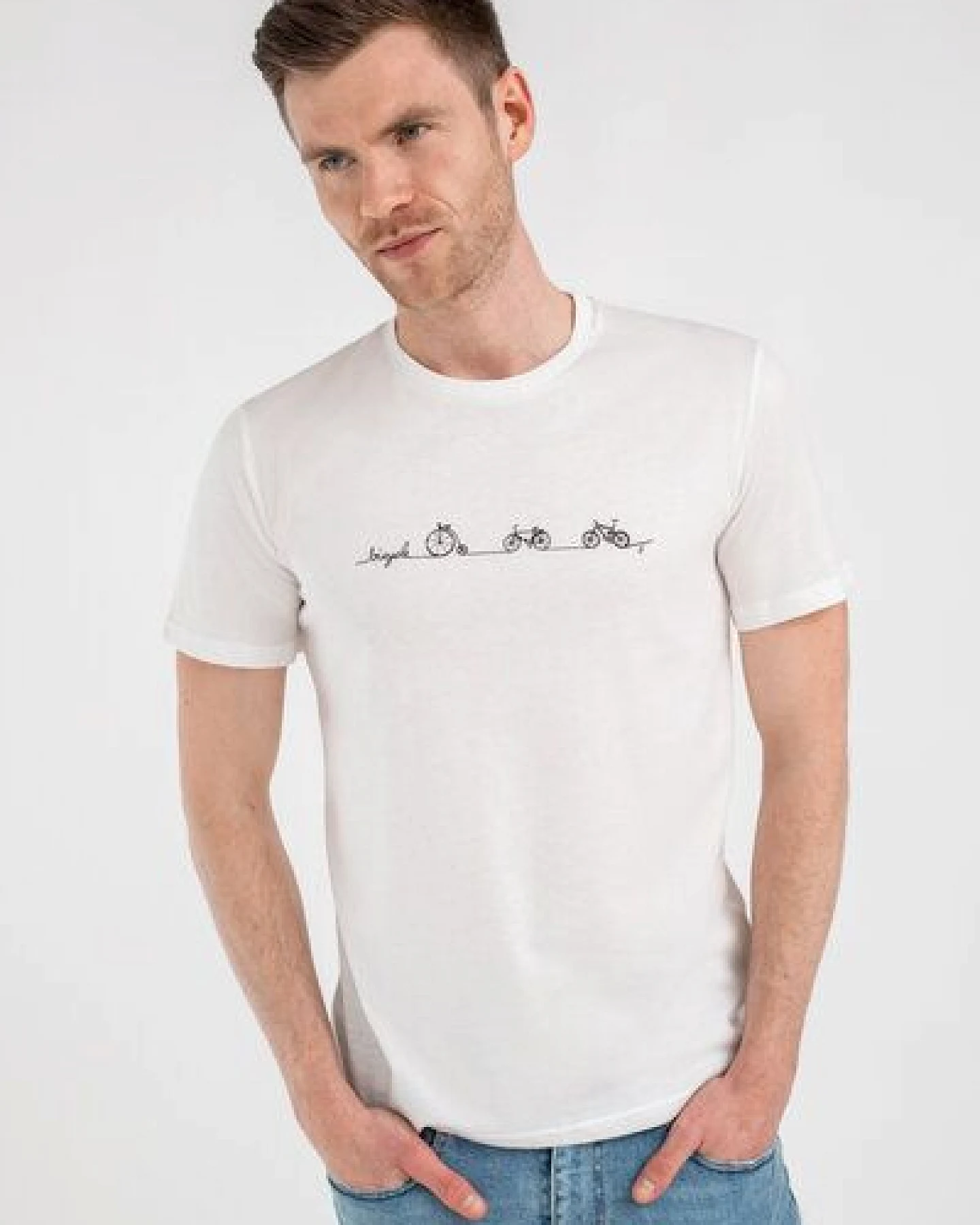 Brandless Basic Bio T-Shirt (men) Nr.3 Bicycle Line GOTS 155g/m² – Ansicht 2