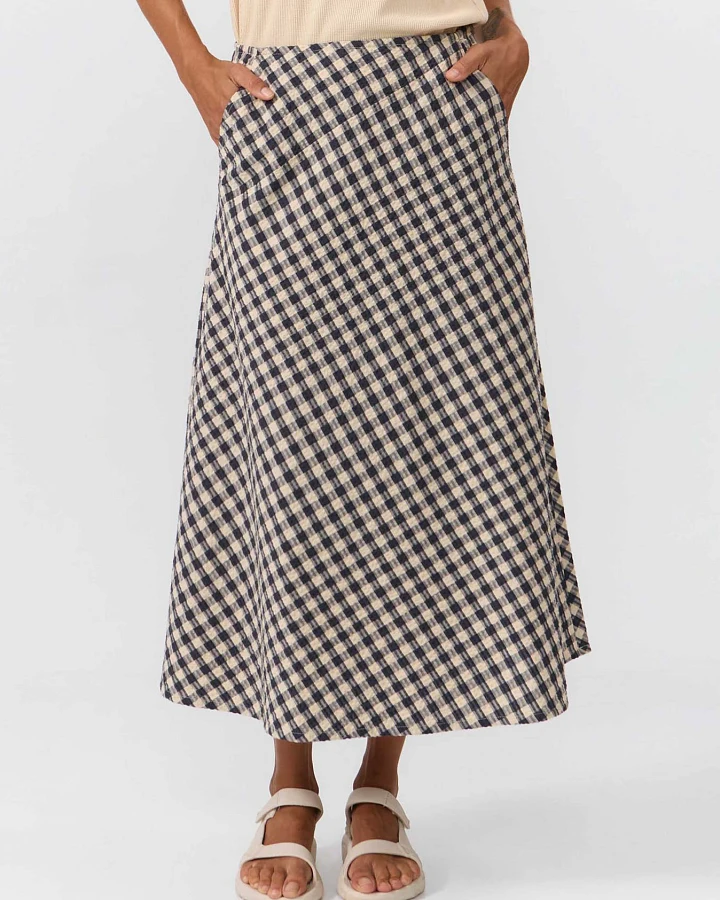 SUITE13LAB Damen vegan Rock Belen Check Grau